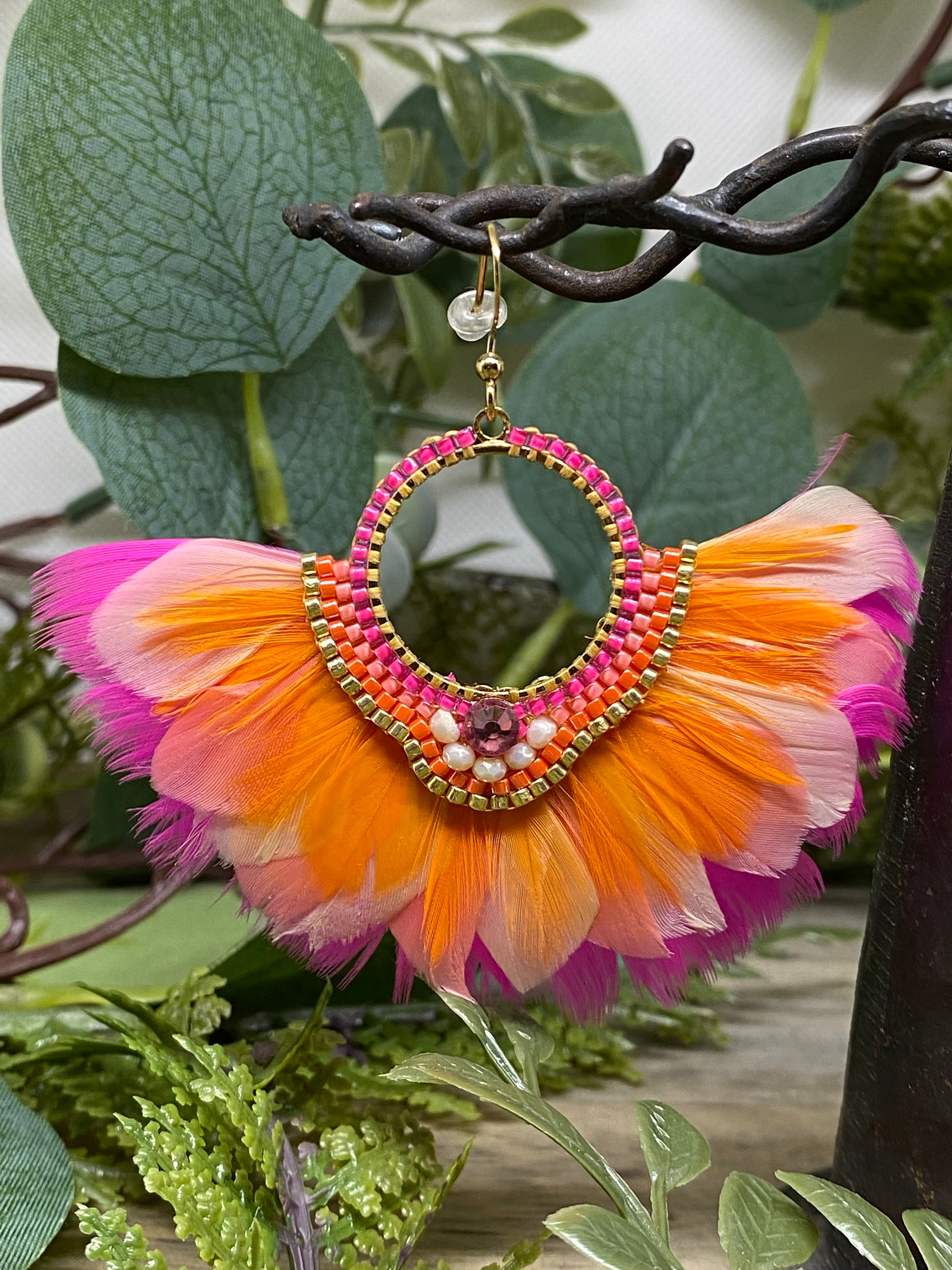 Boucles d’oreilles plumes Hypnochic