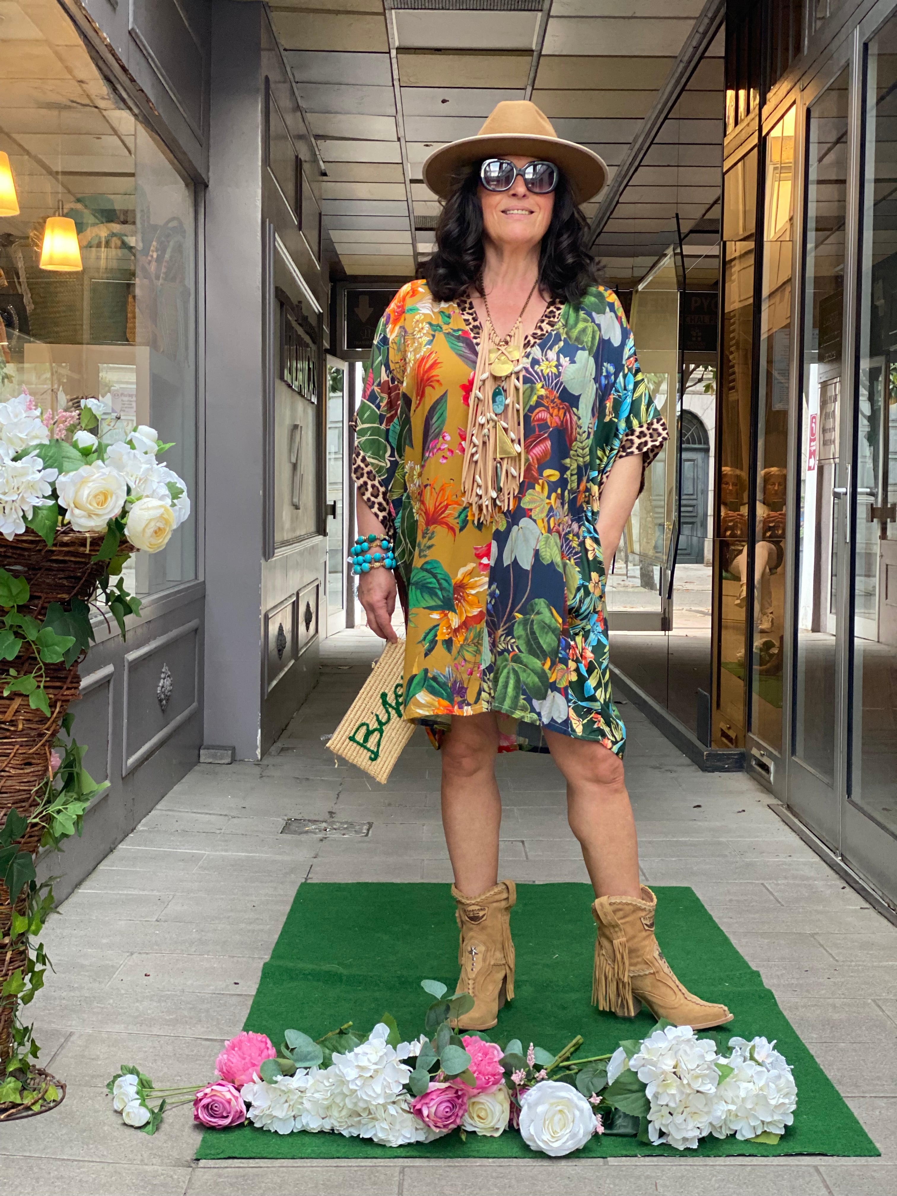 Kaftan court Fleur de Pirate