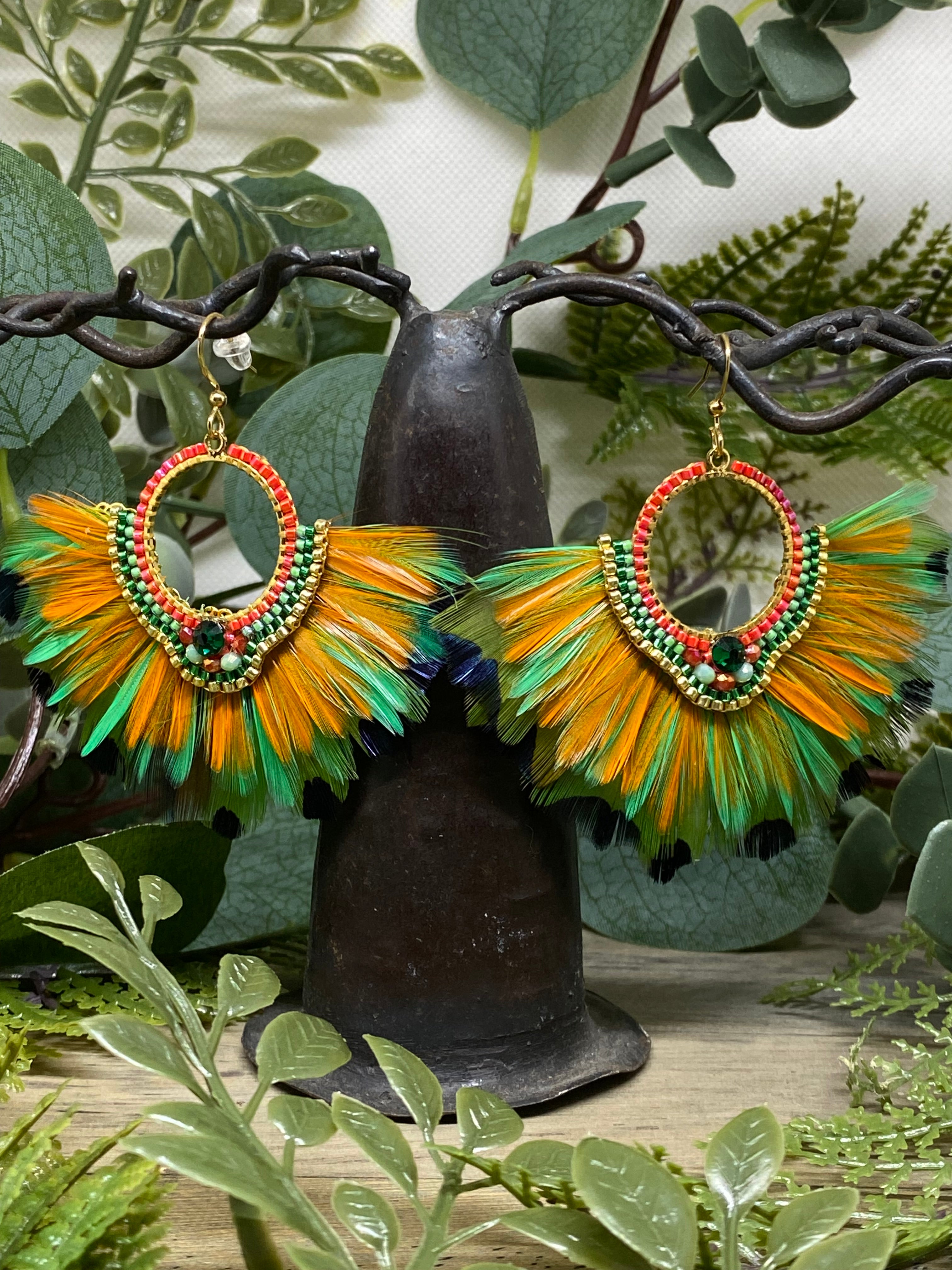 Boucles d’oreilles plumes Hypnochic