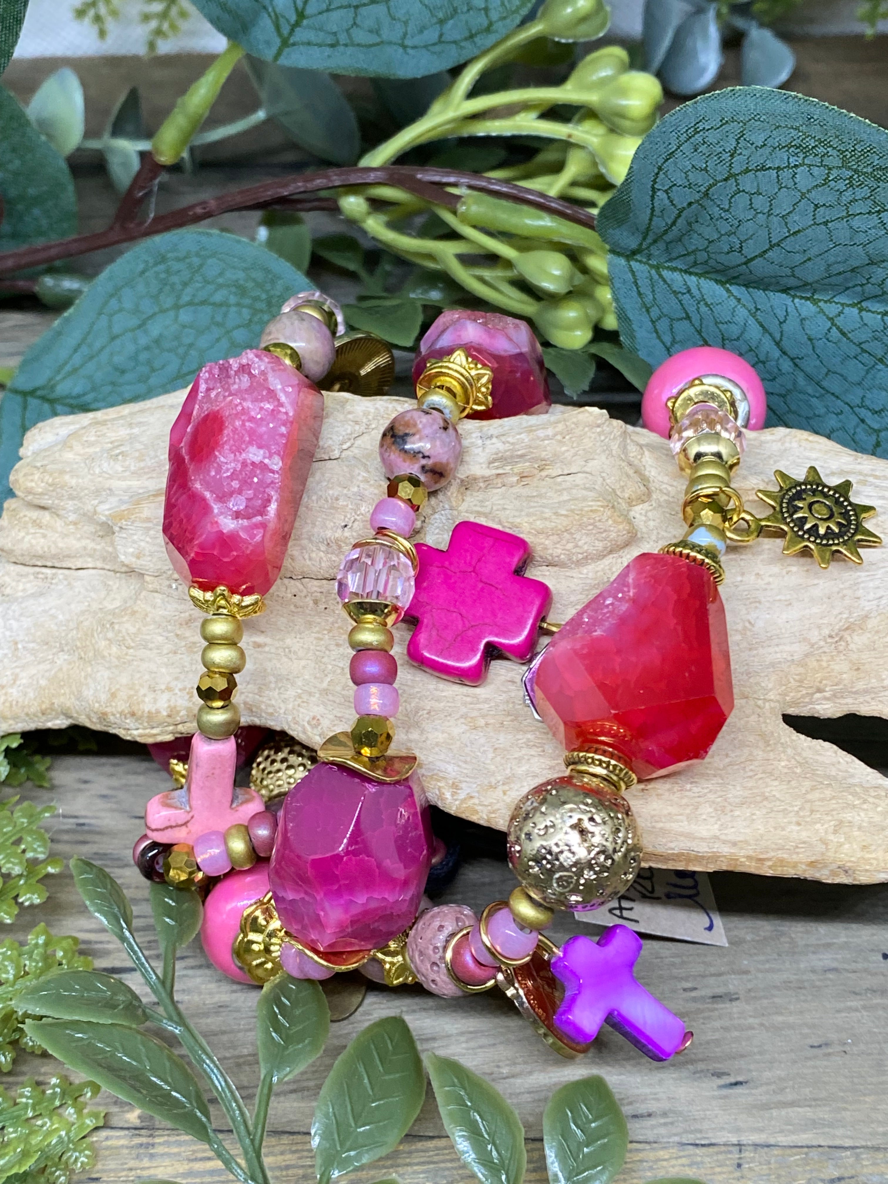 Bracelet Amazone Rose Iguan