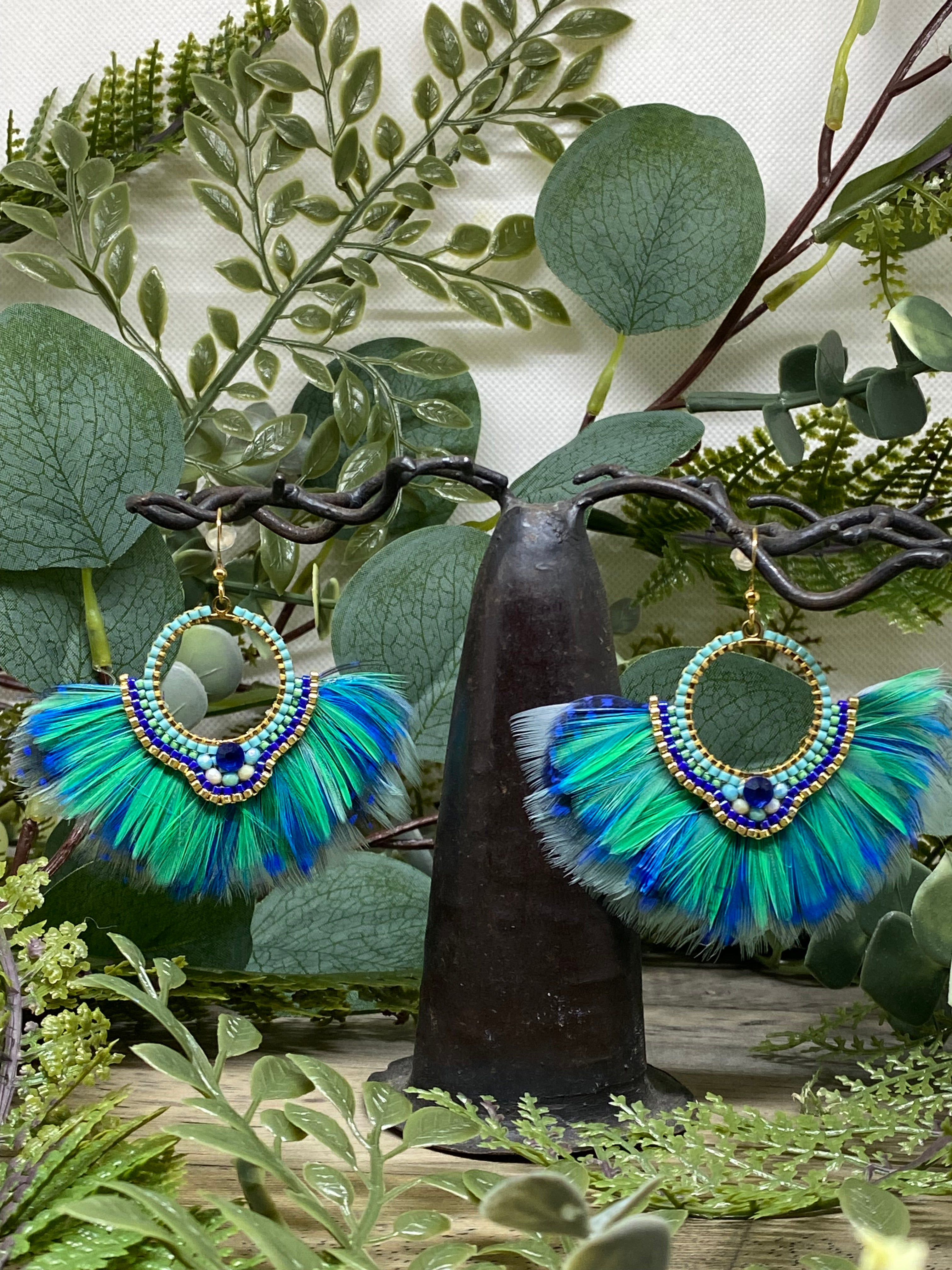 Boucles d’oreilles plumes Hypnochic