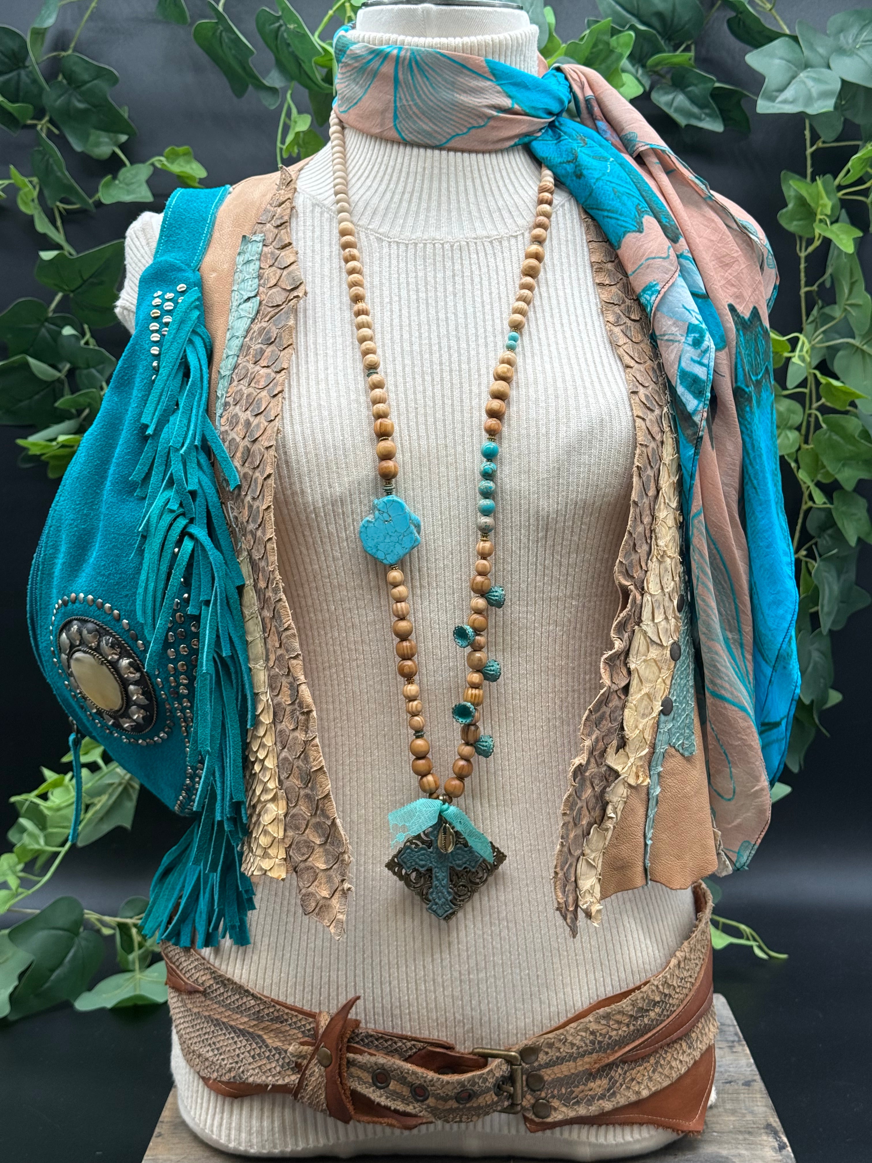 Sautoir Pierres Sig de Tana