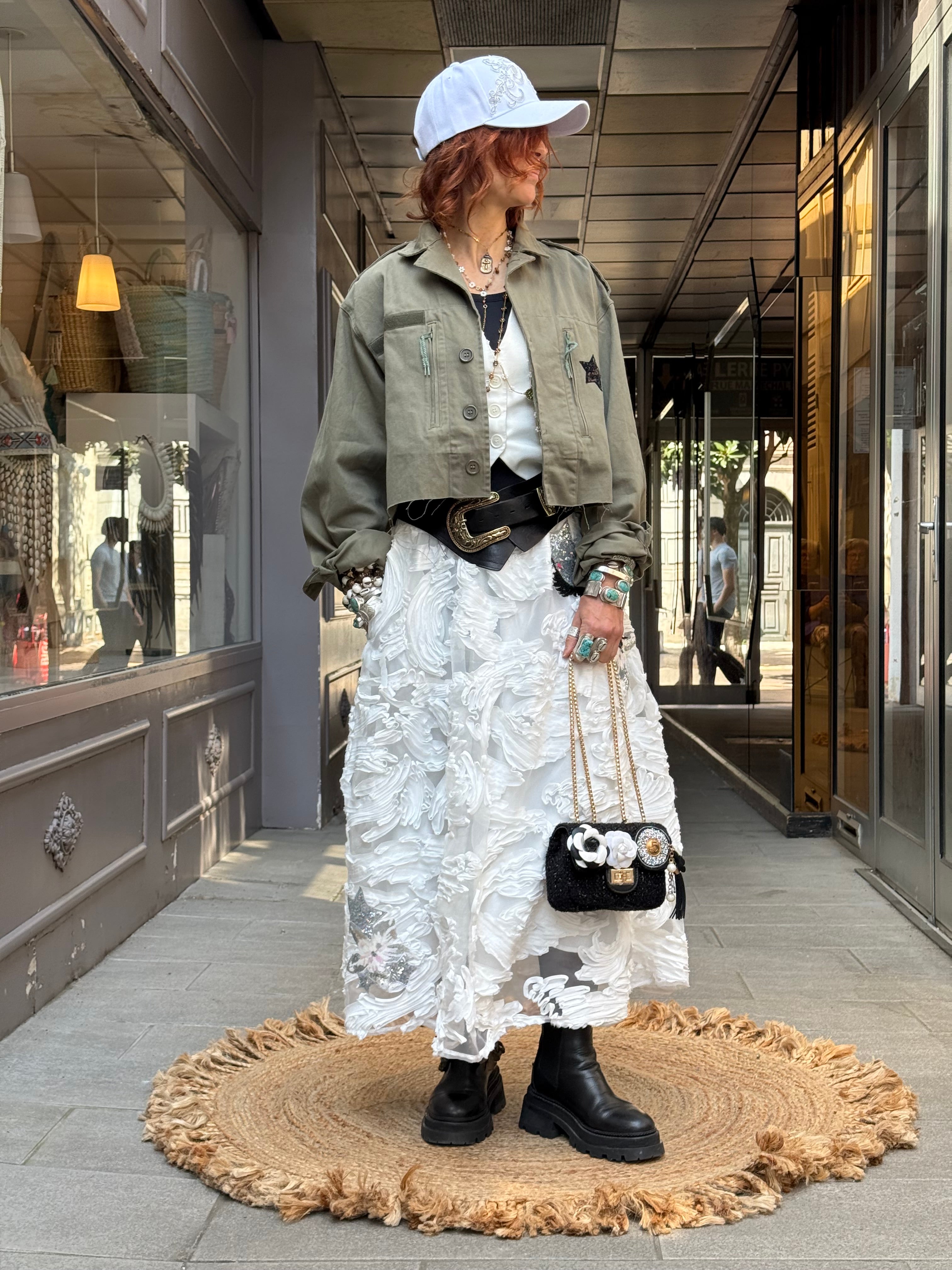 Veste militaire courte Poupée de Soie