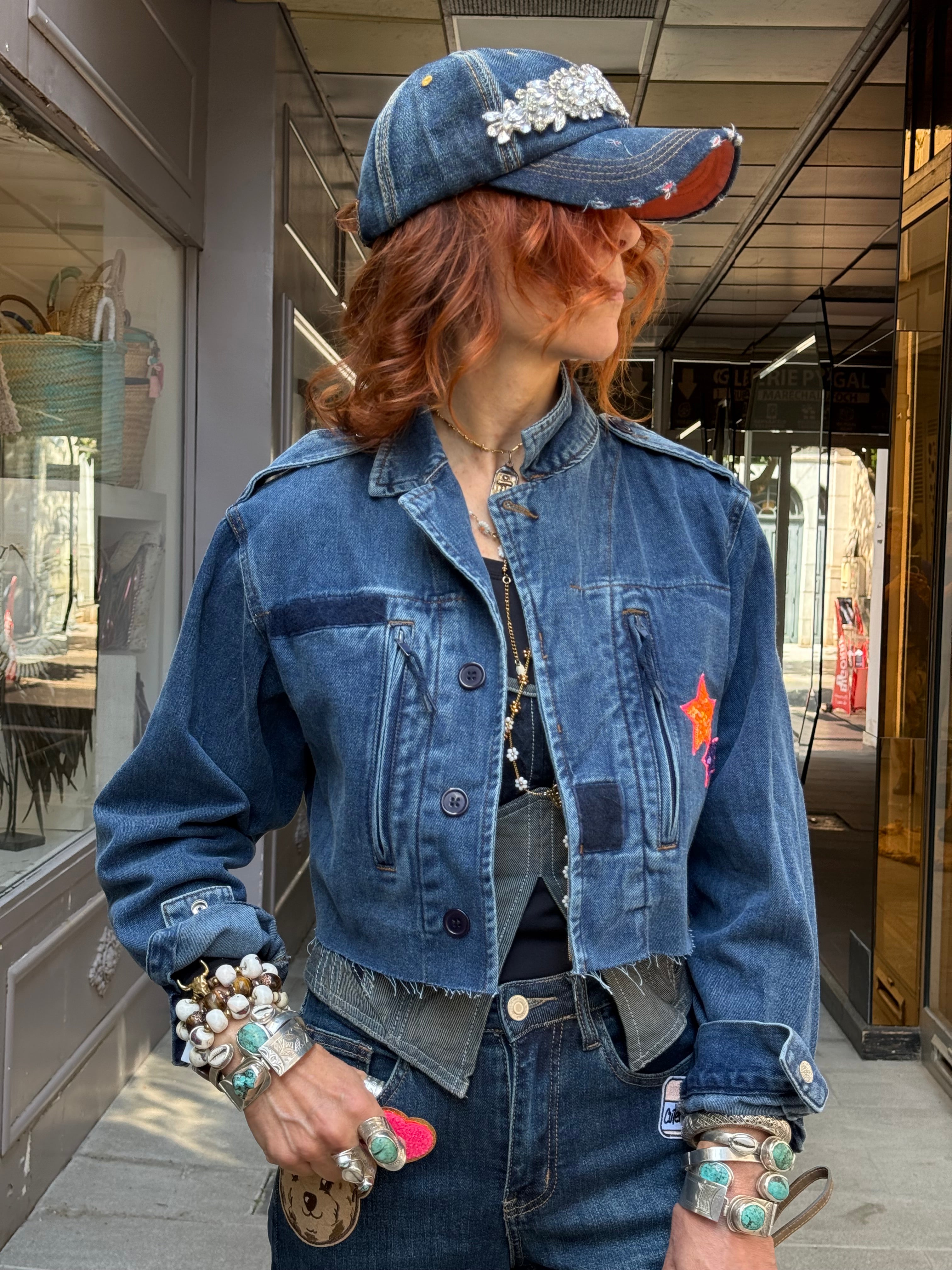 Veste militaire courte Poupée de Soie