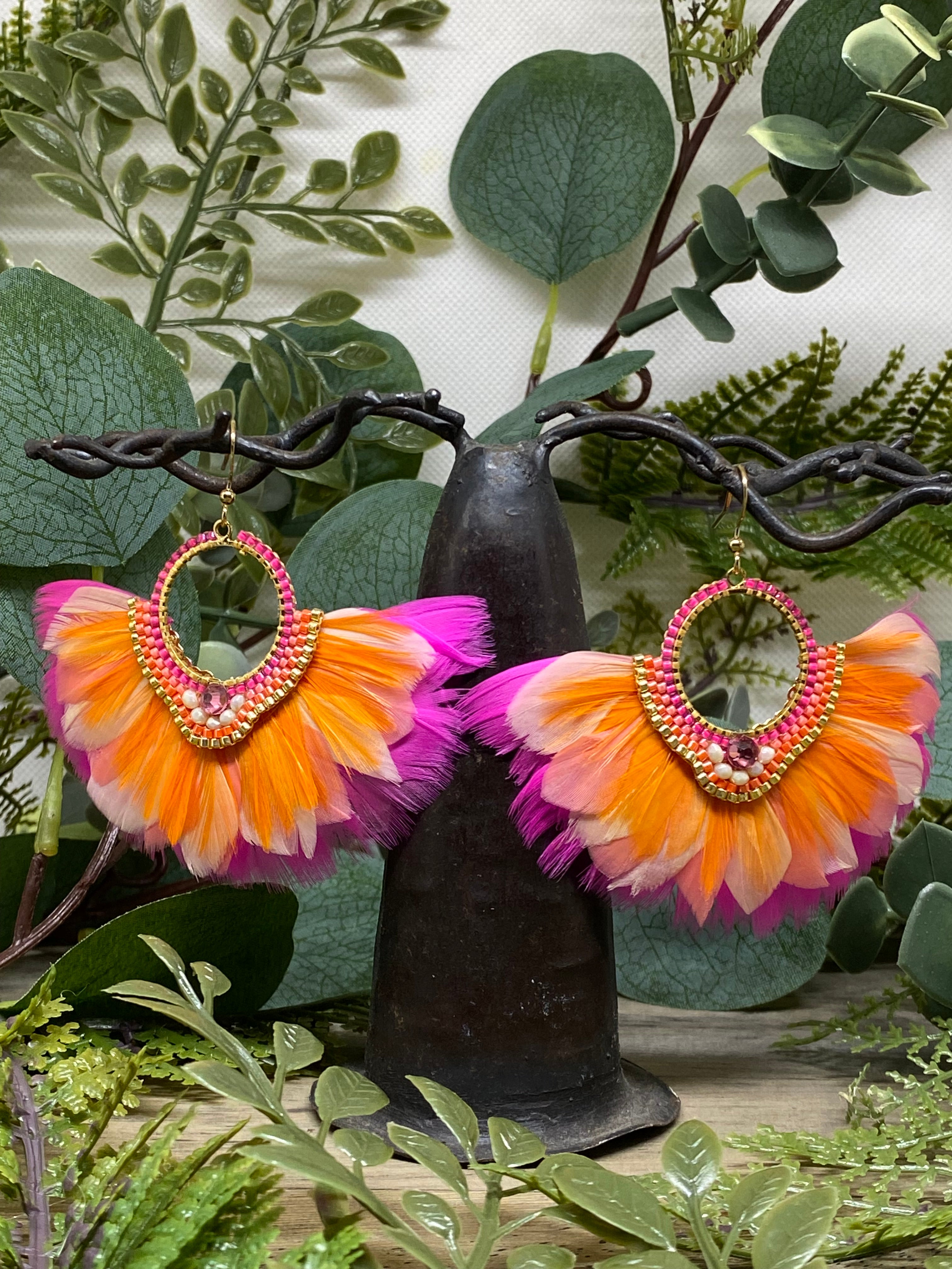 Boucles d’oreilles plumes Hypnochic