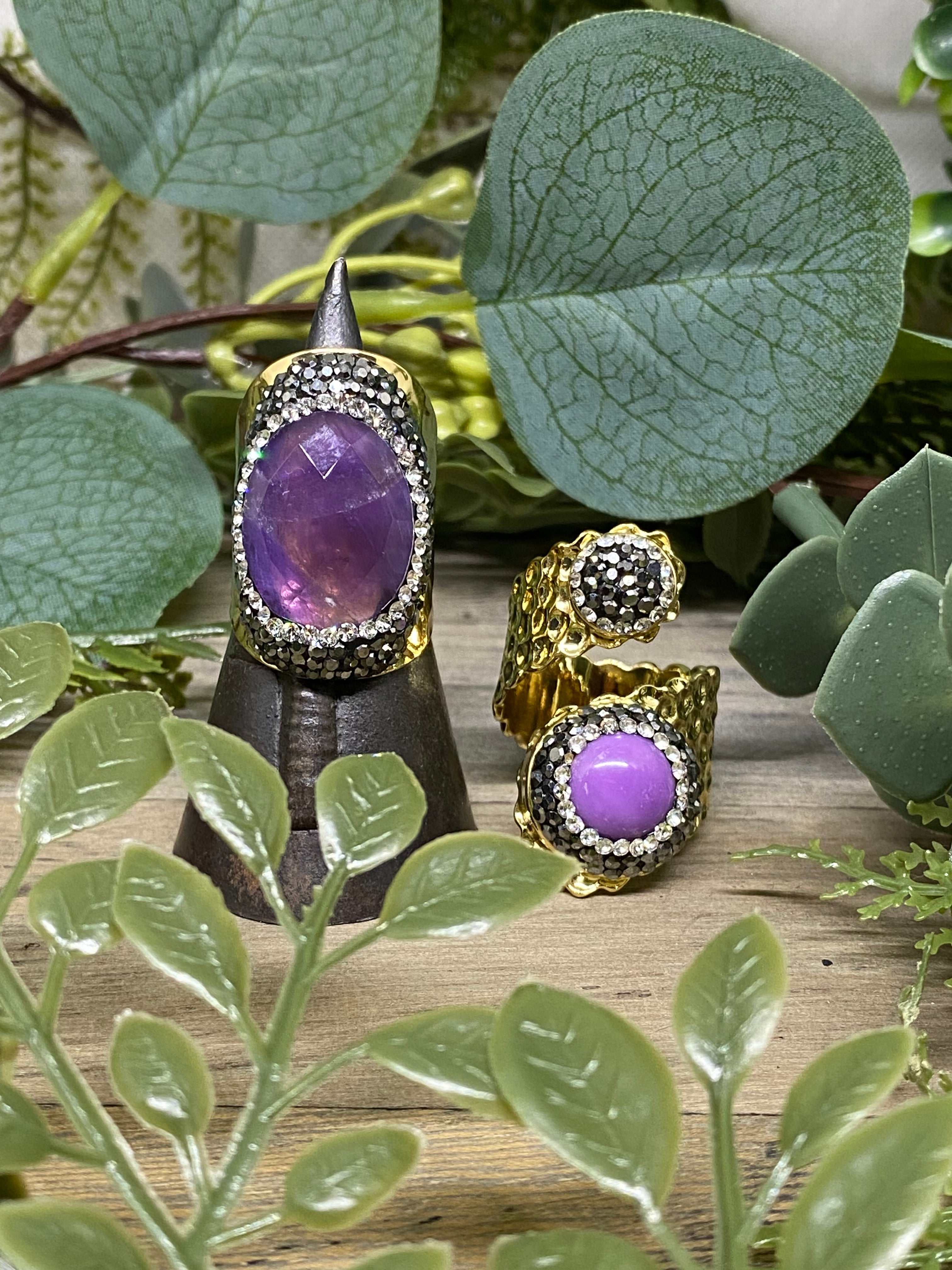 Bague Strass Dorée Hypnochic