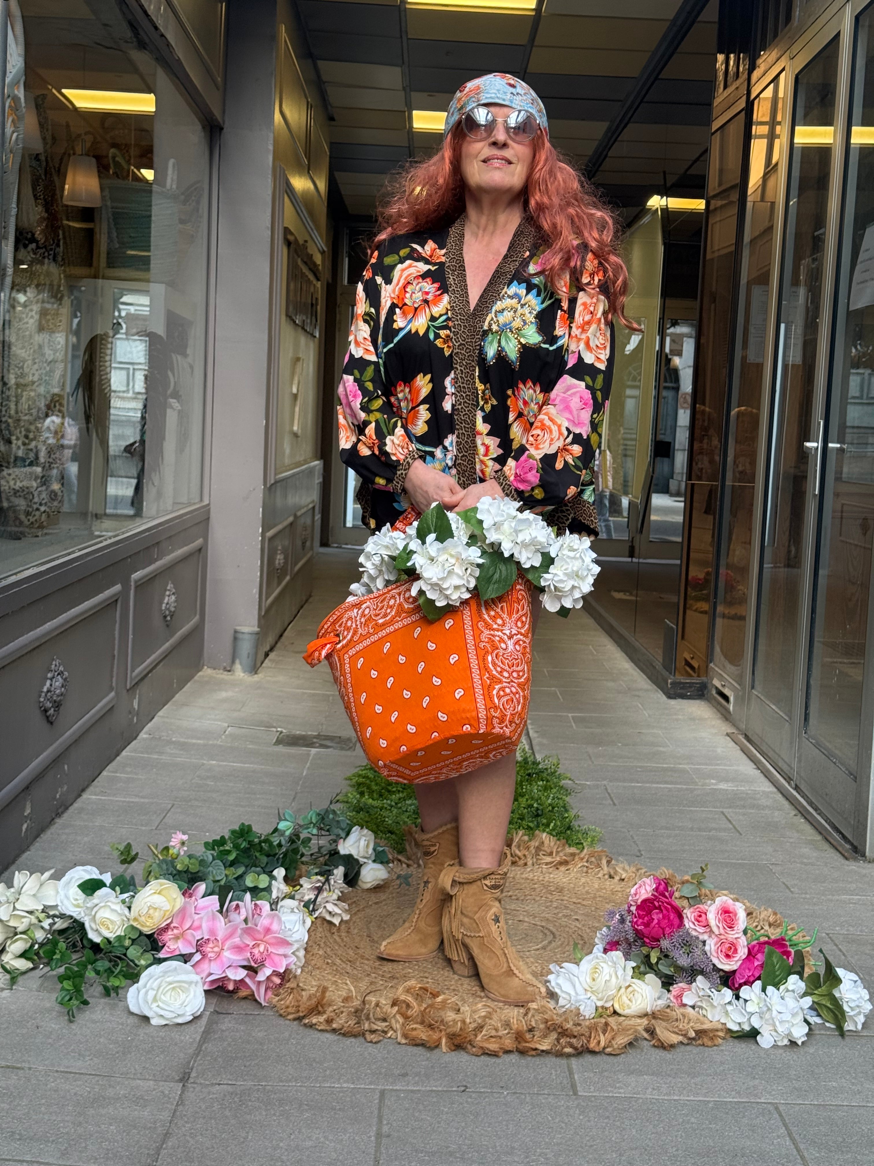 Kimono Court Paillettes Fleur de Pirate