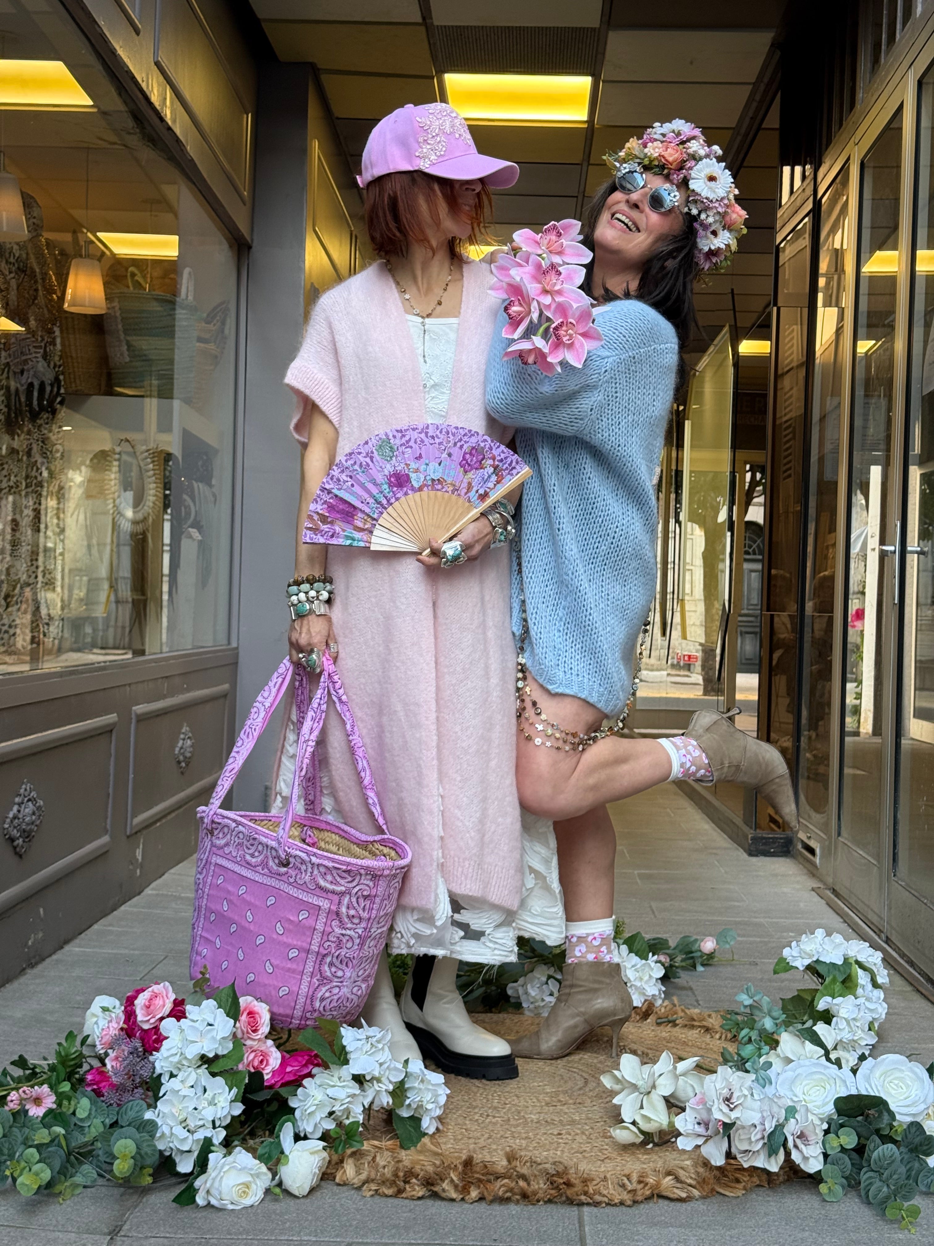 Éventail Fuji Améthyste Brokante