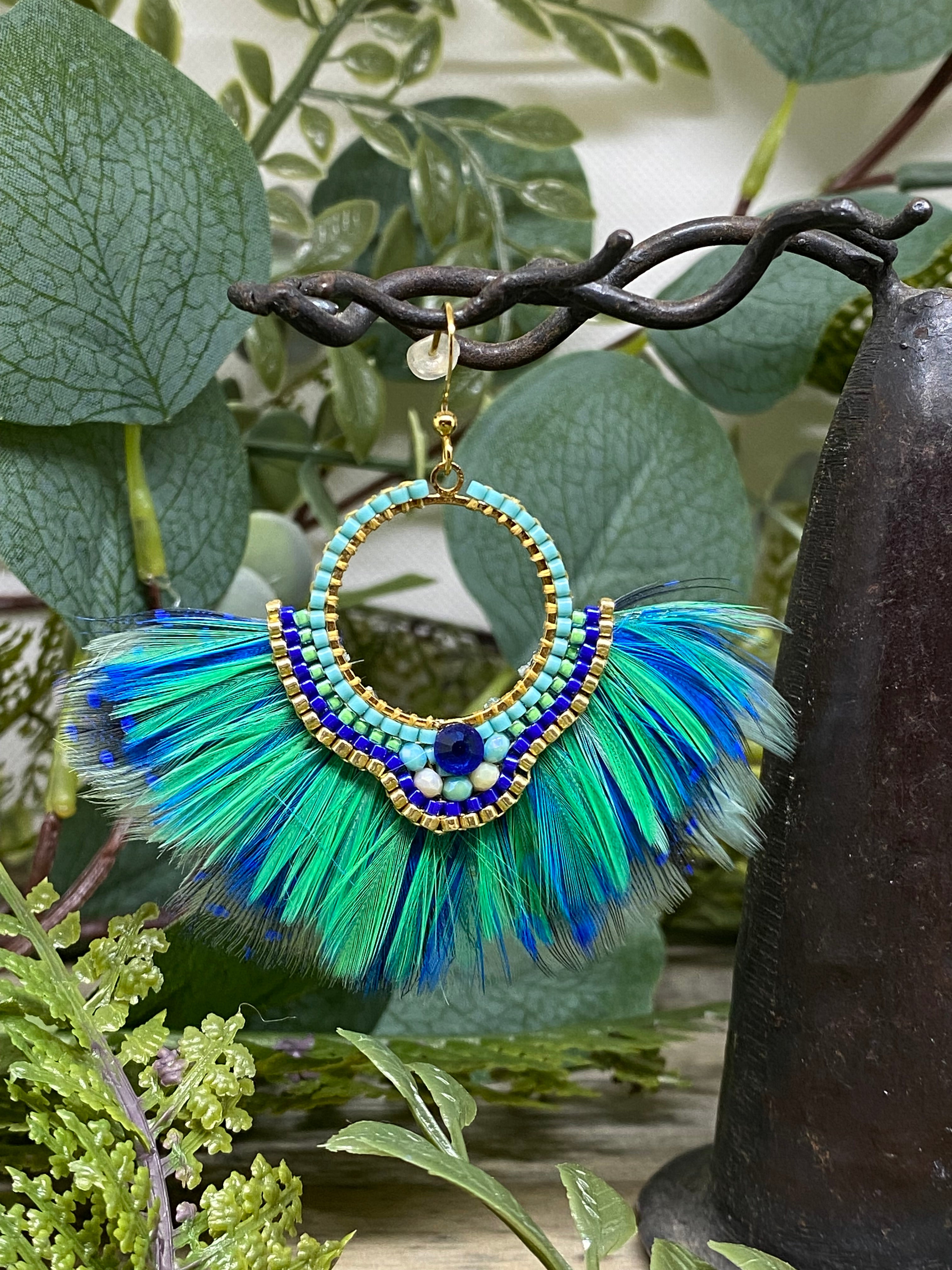 Boucles d’oreilles plumes Hypnochic