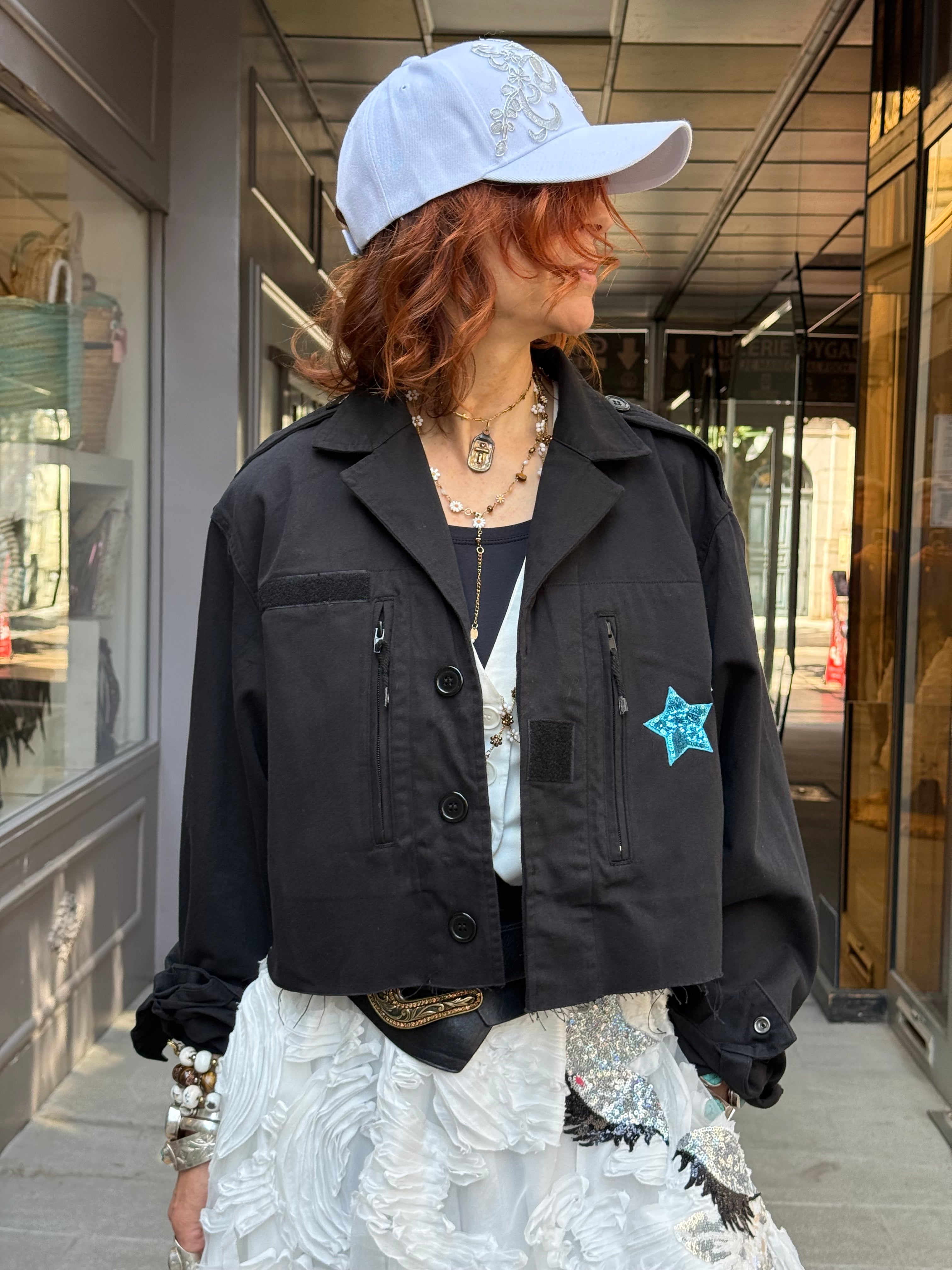 Veste militaire courte Poupée de Soie