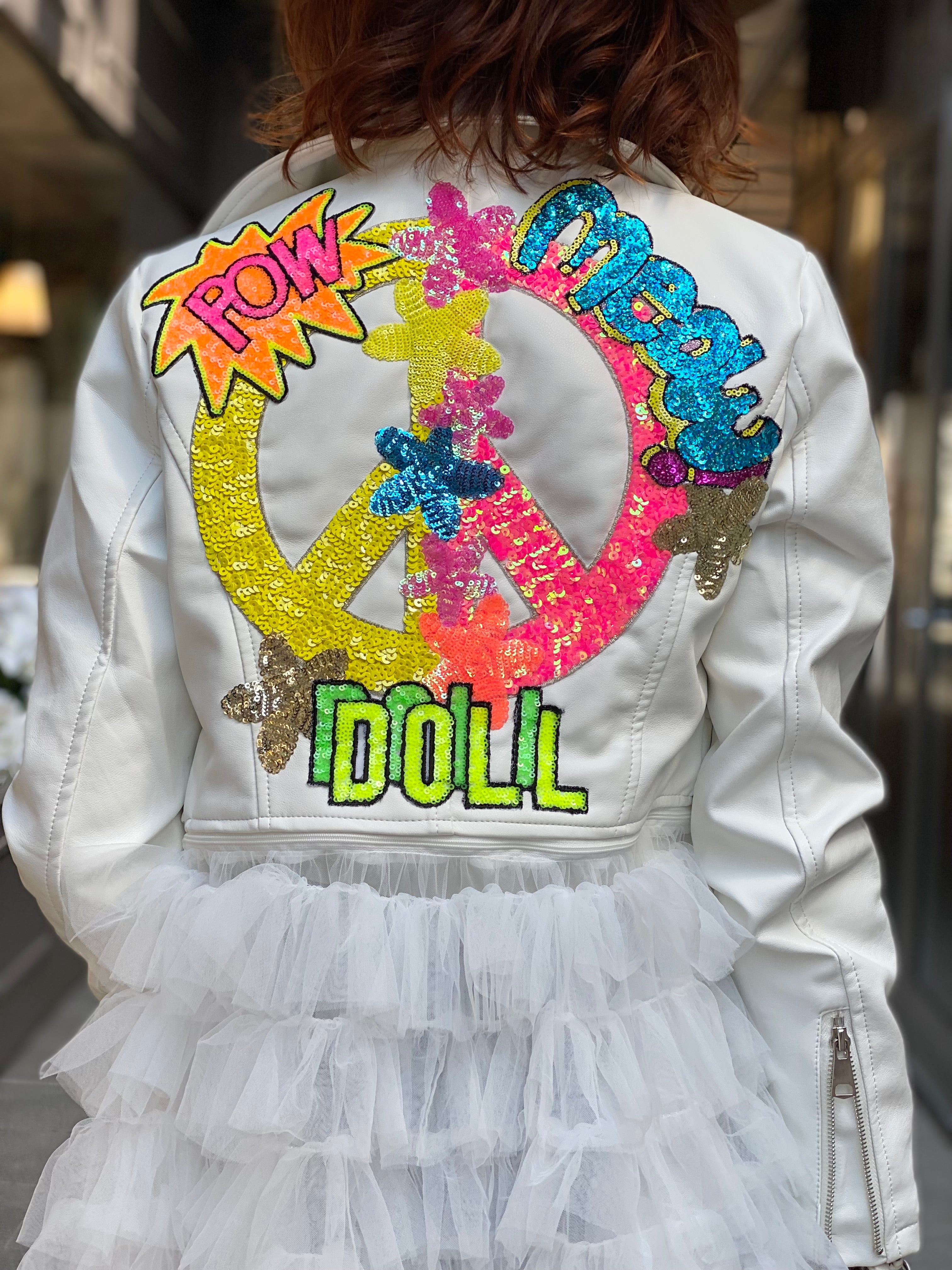 Blouson Perfecto Tulle Poupée de Soie