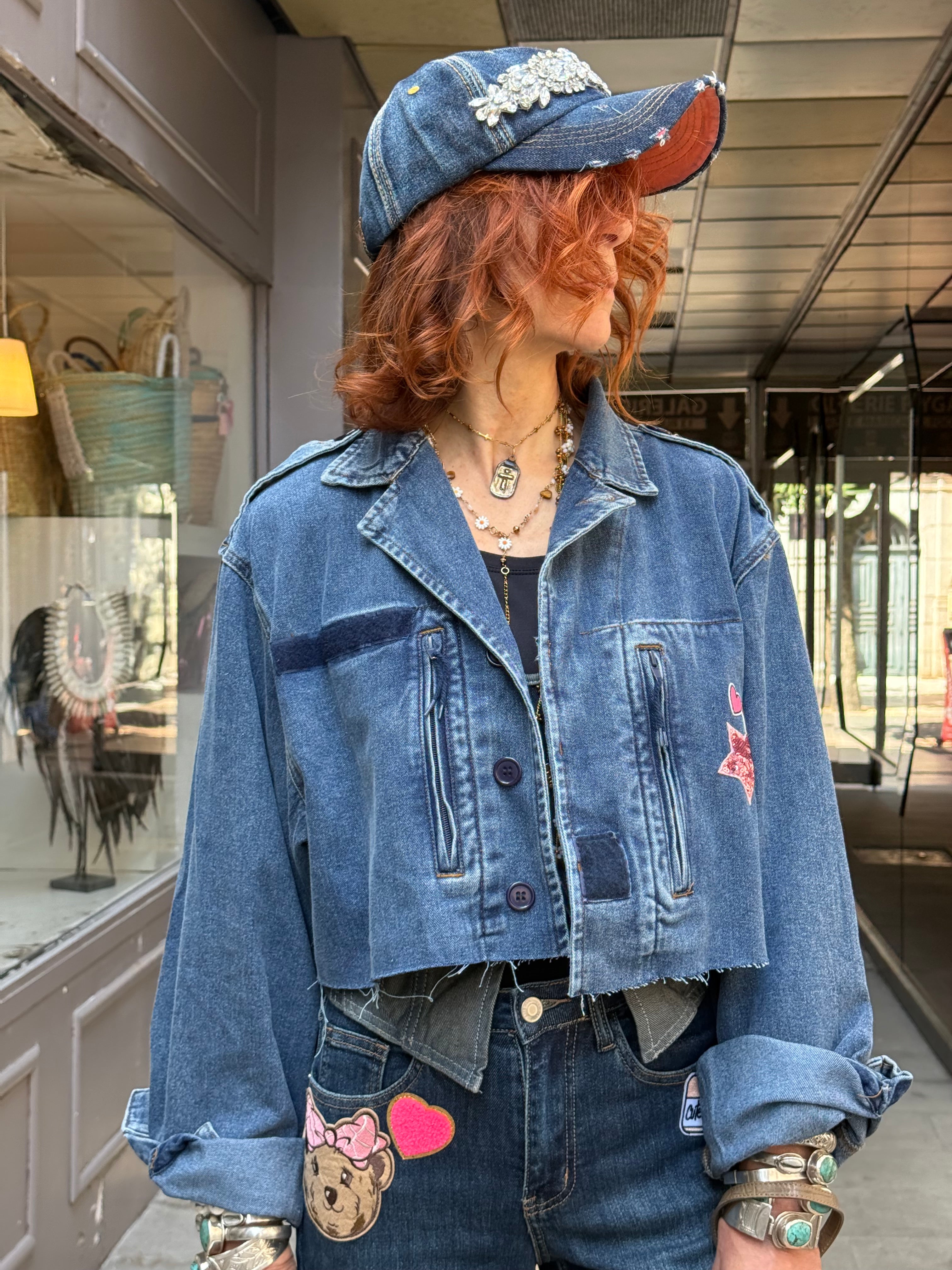 Veste militaire courte Poupée de Soie