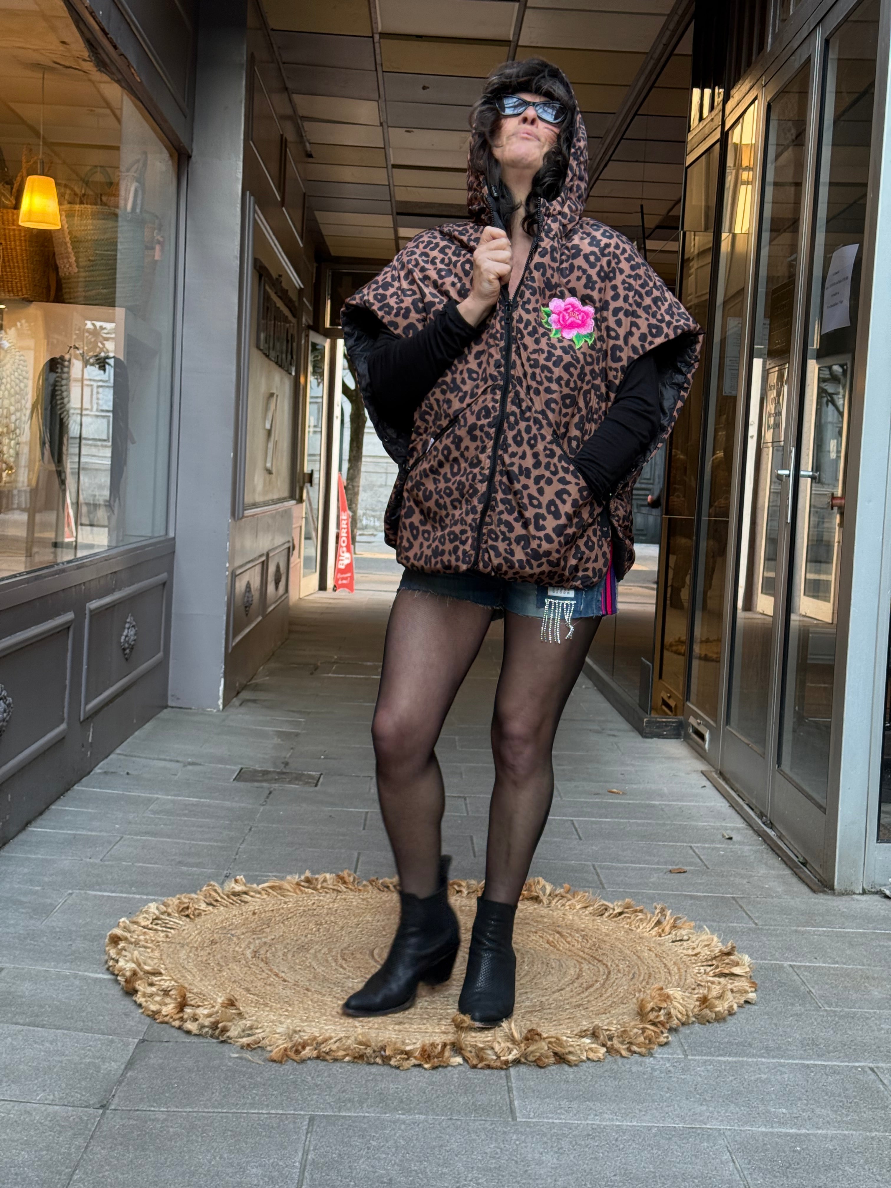 Doudoune Poncho Poupée de Soie