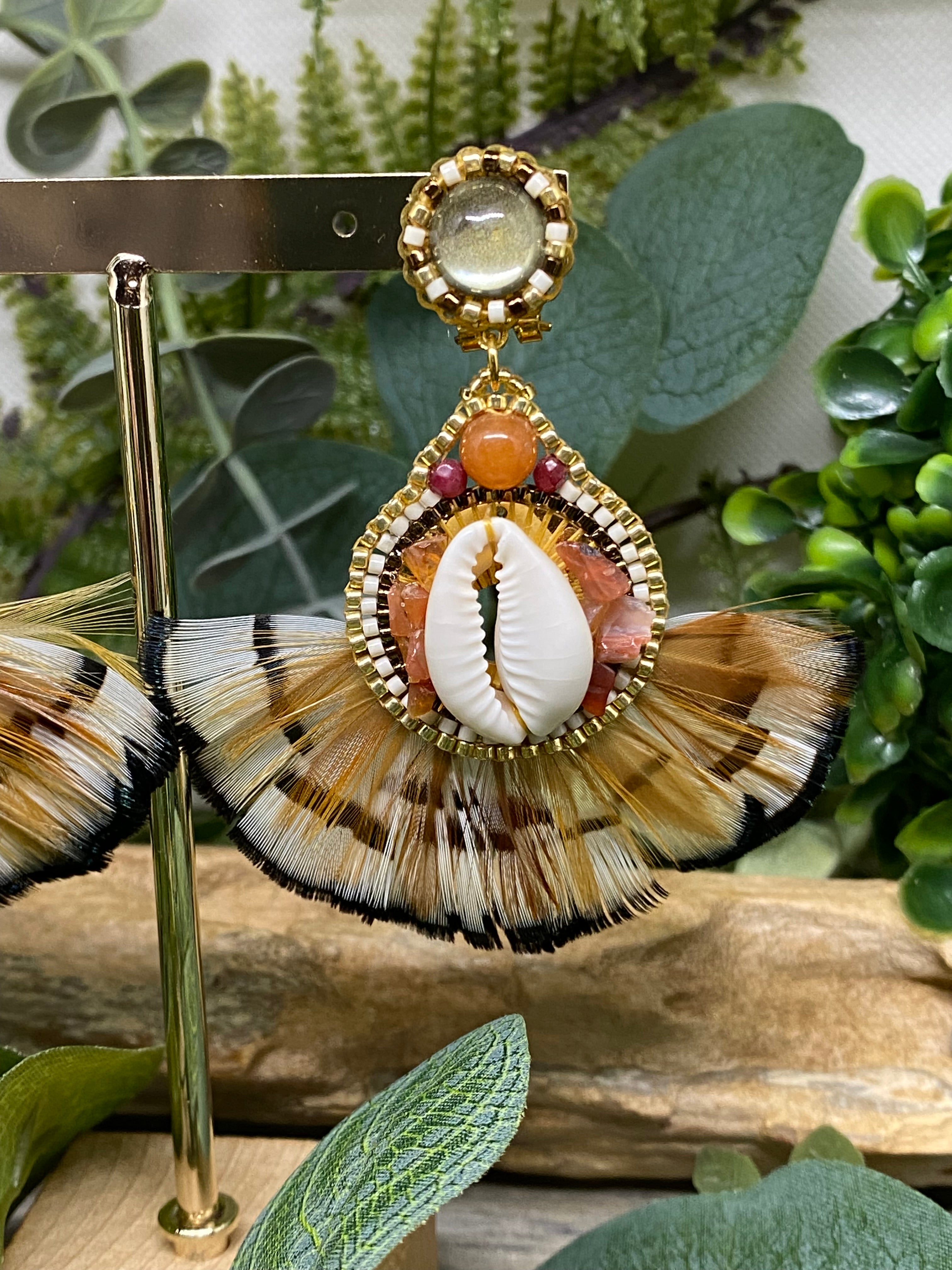 Boucles d’oreilles plumes Hypnochic