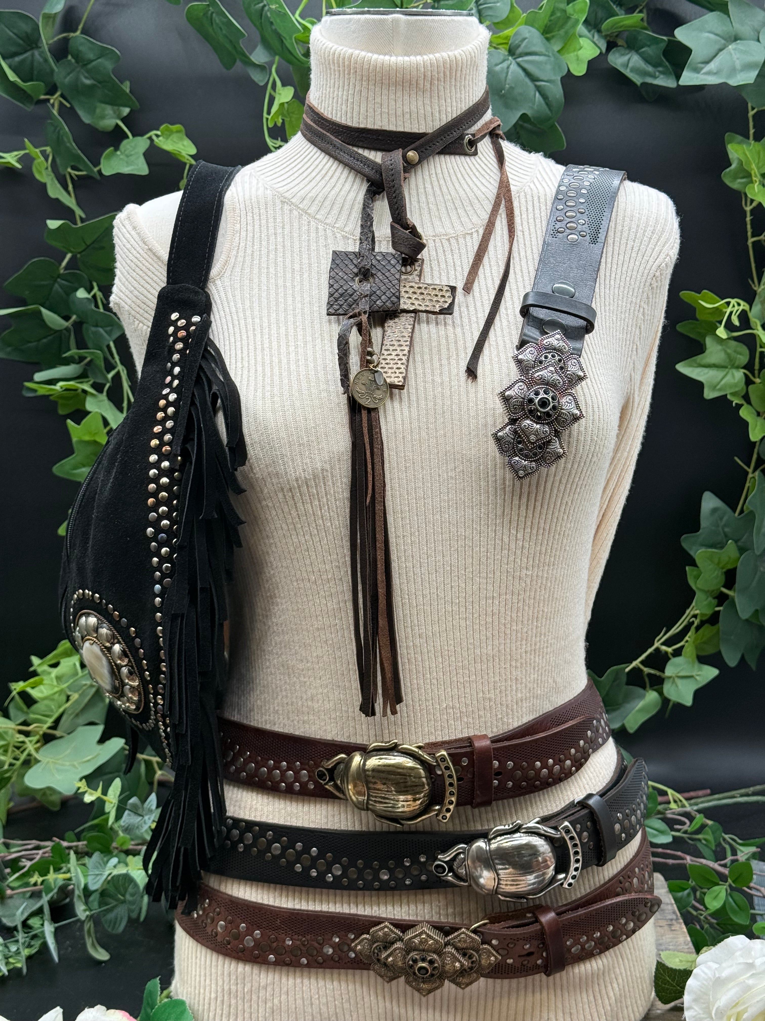 Ceinture Cuir Rivets Yolète