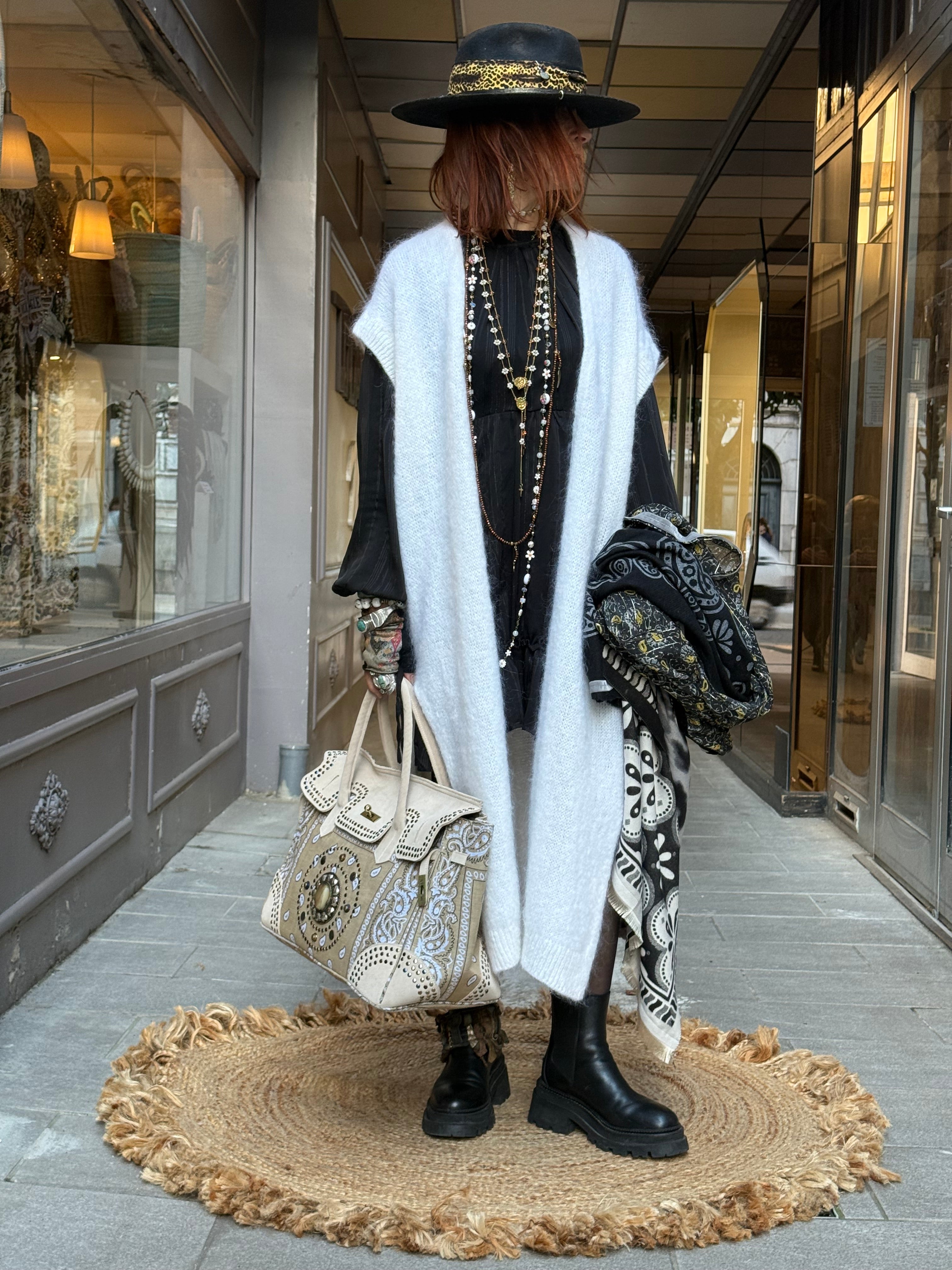 Gilet long sans manche Poupée de Soie