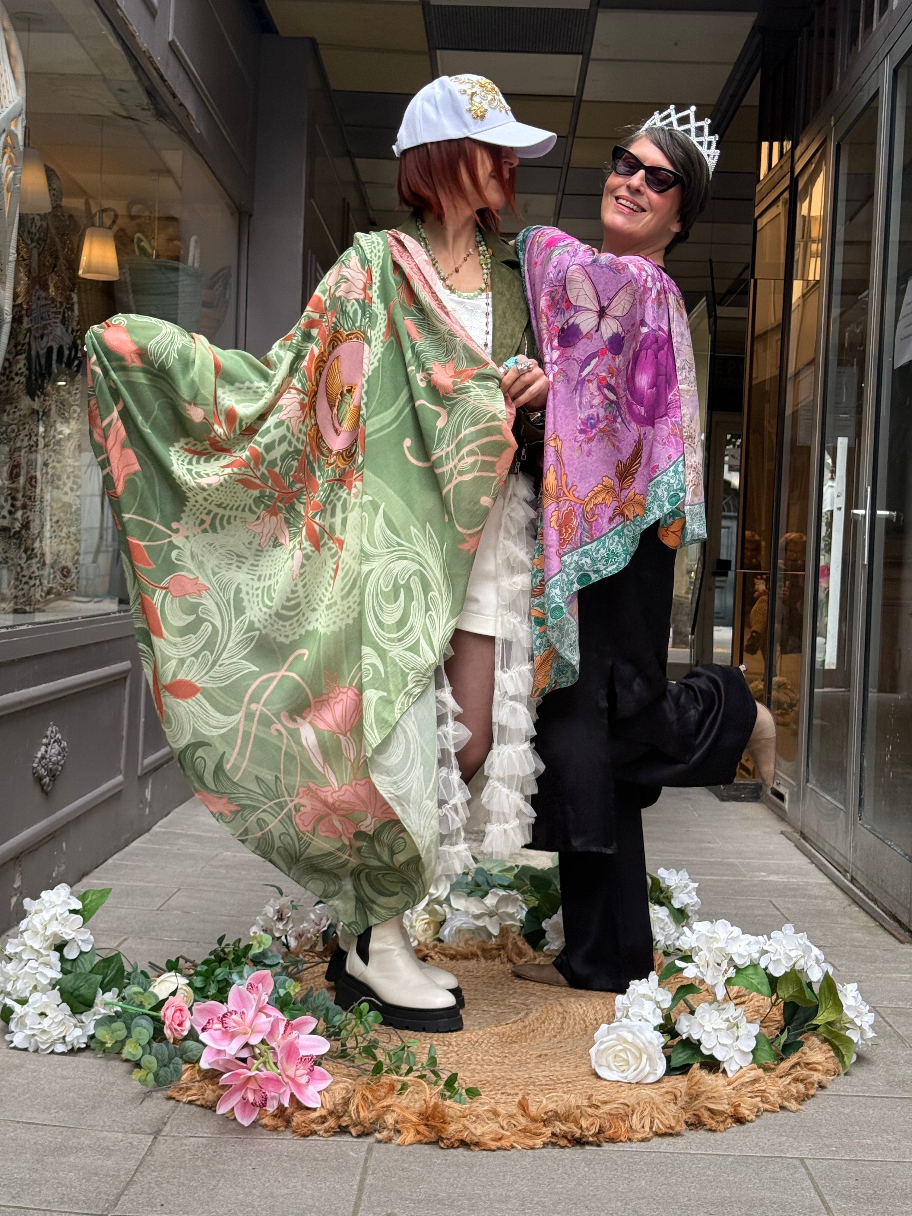 Grand Carré Modal Cléopatre Jade Brokante