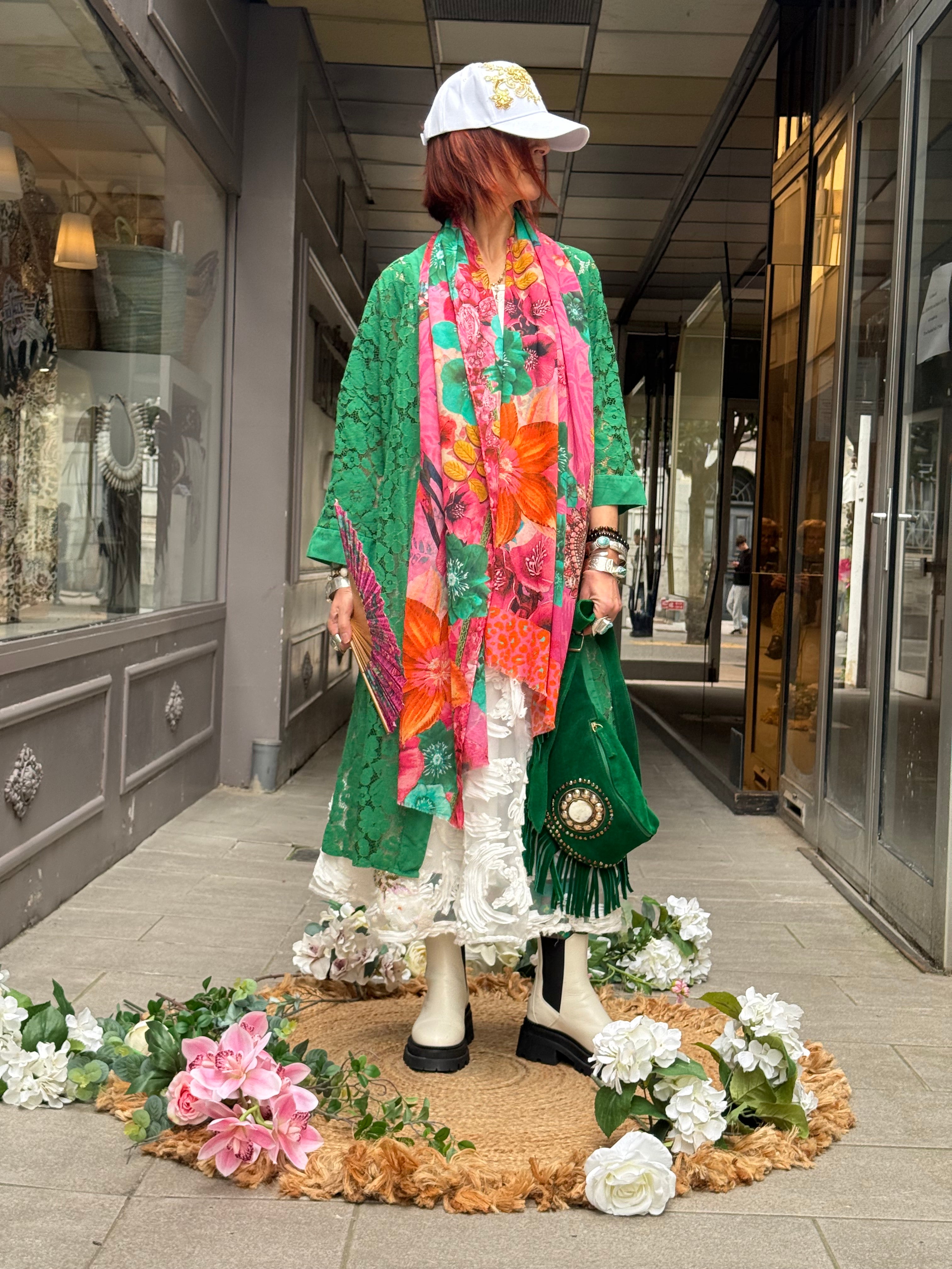 Grand Carré Modal Amulette Rose Brokante