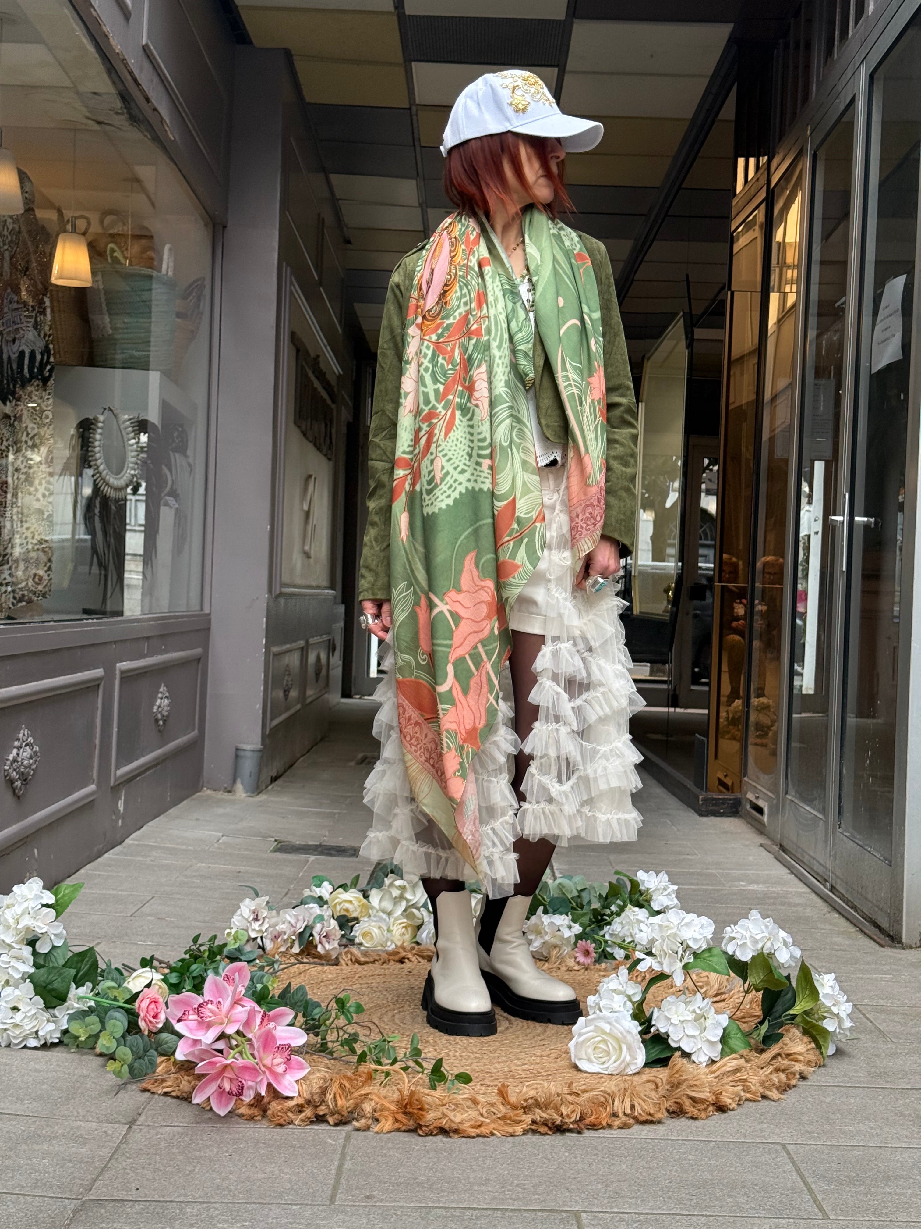 Grand Carré Modal Cléopatre Jade Brokante