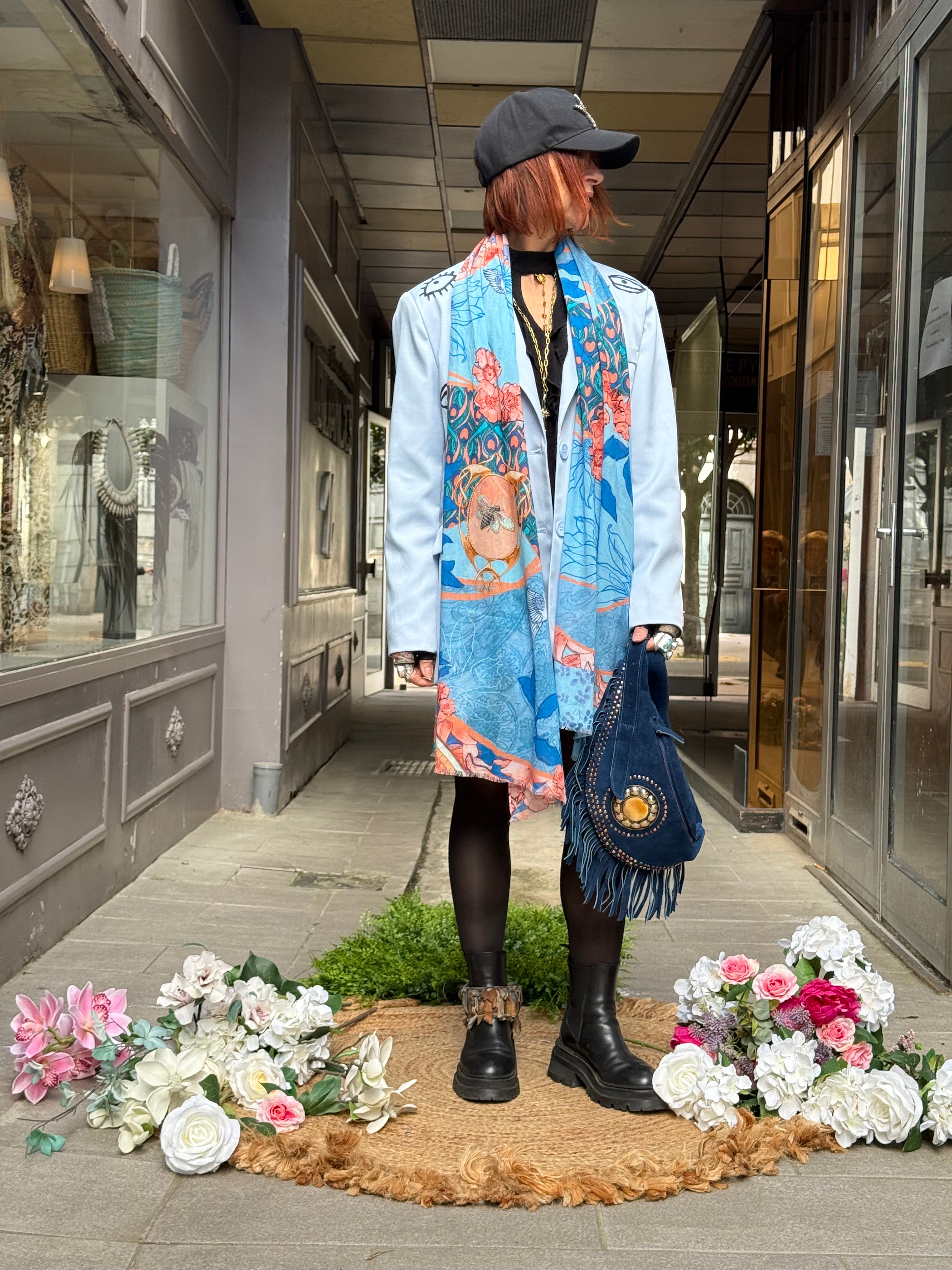 Grand Foulard Éveil Topaze Brokante