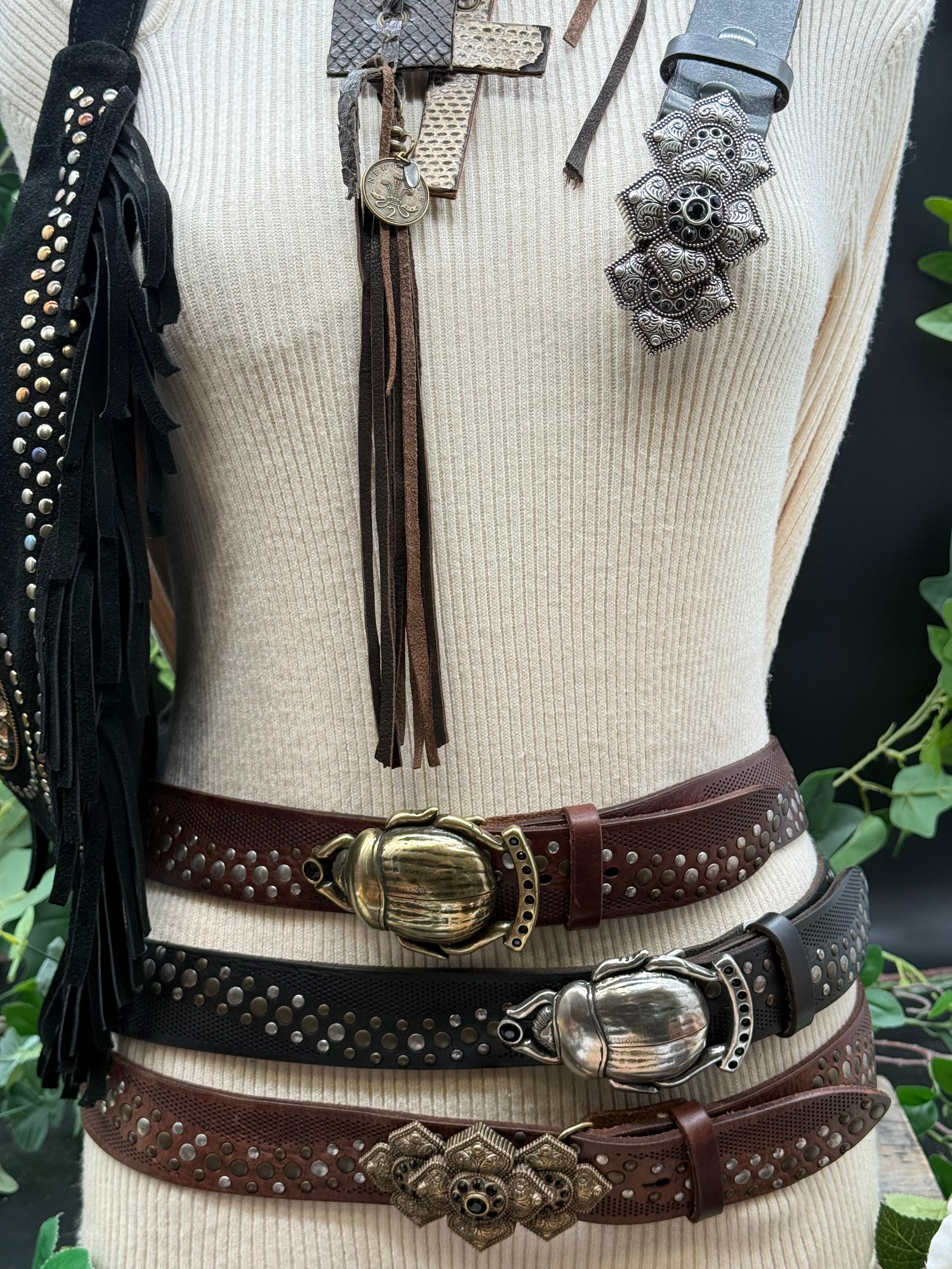 Ceinture Cuir Rivets Yolète