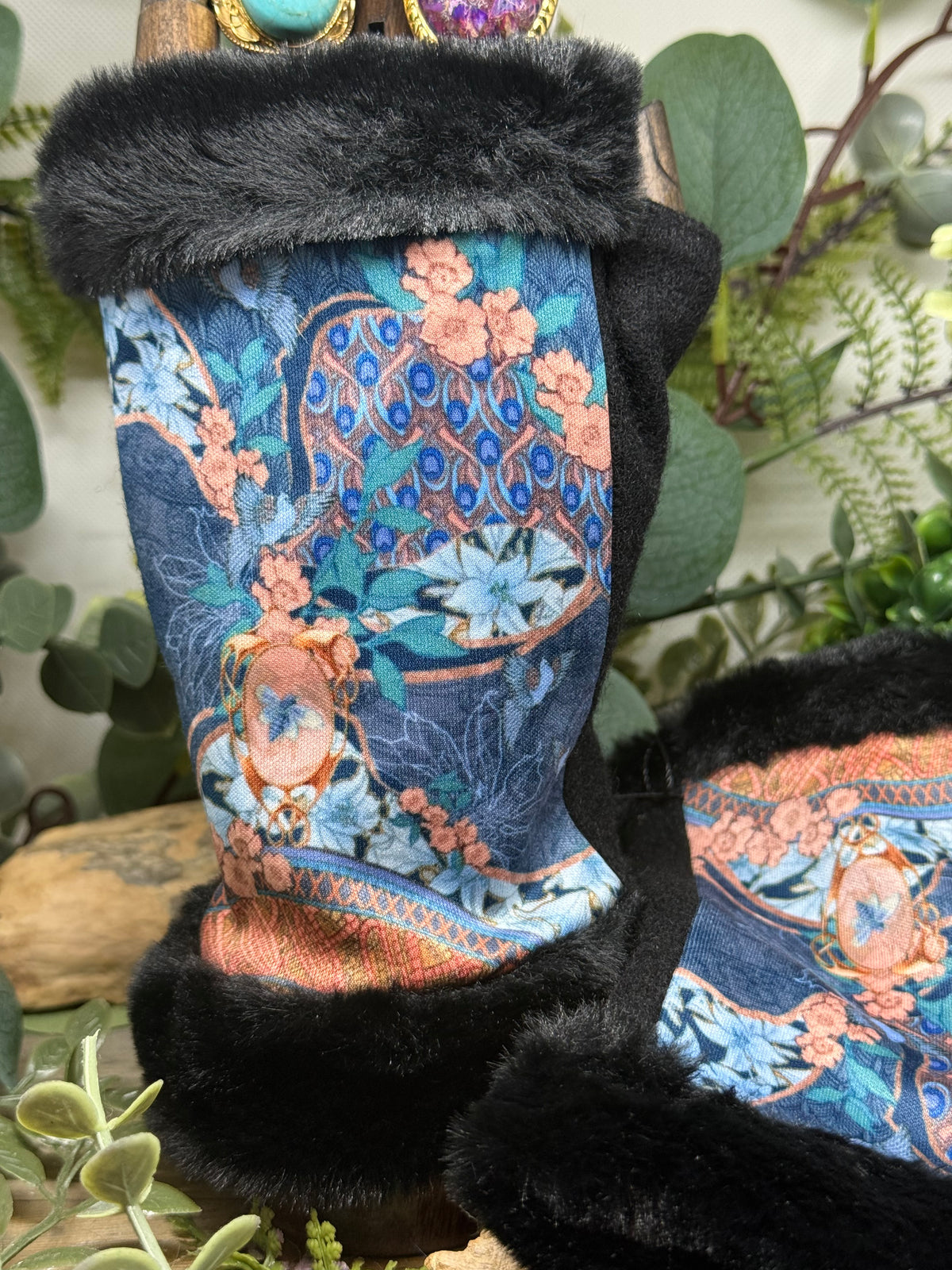 Mitaines Lys Indigo Brokante