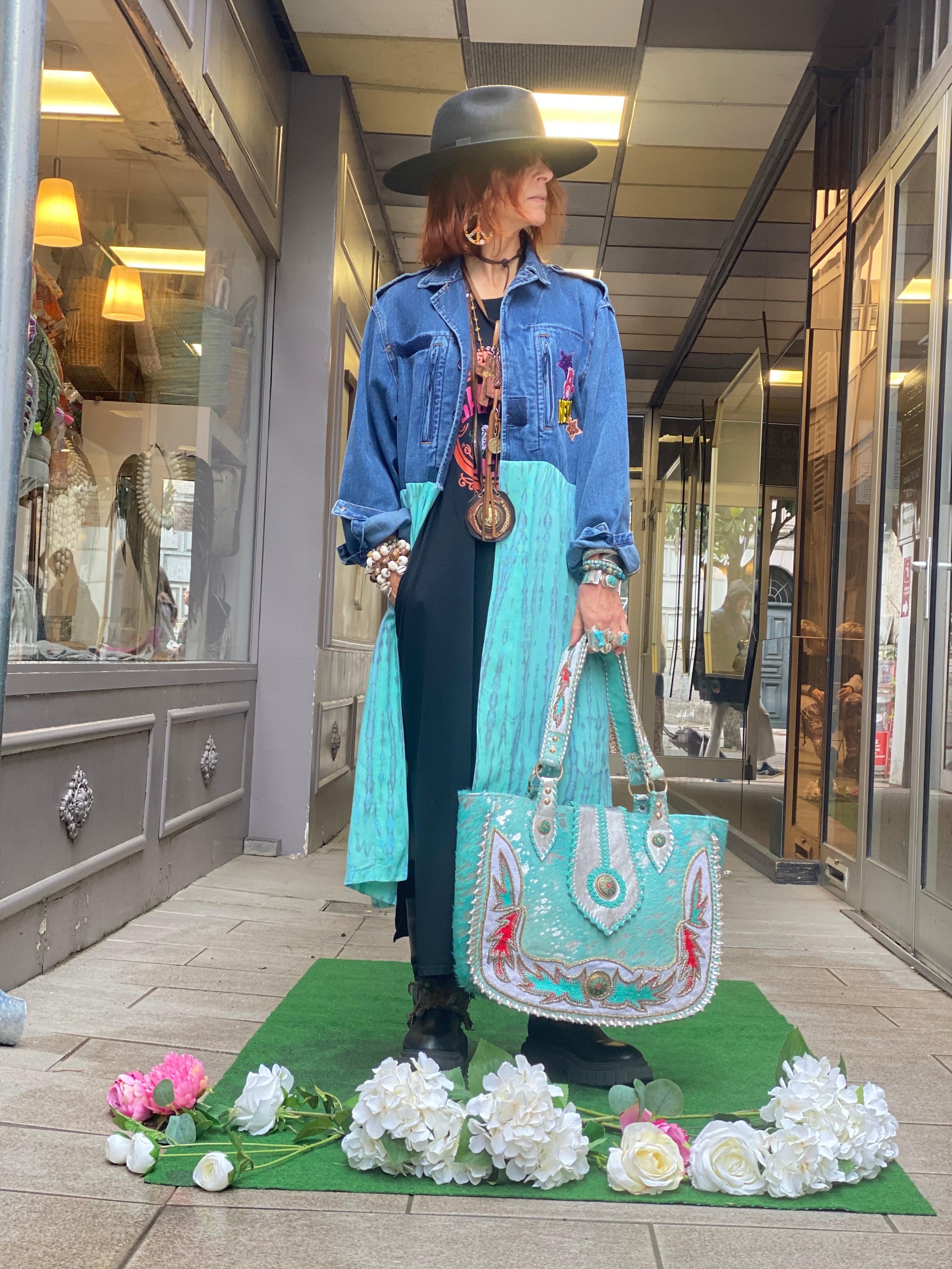 Veste jean robe Poupée de Soie