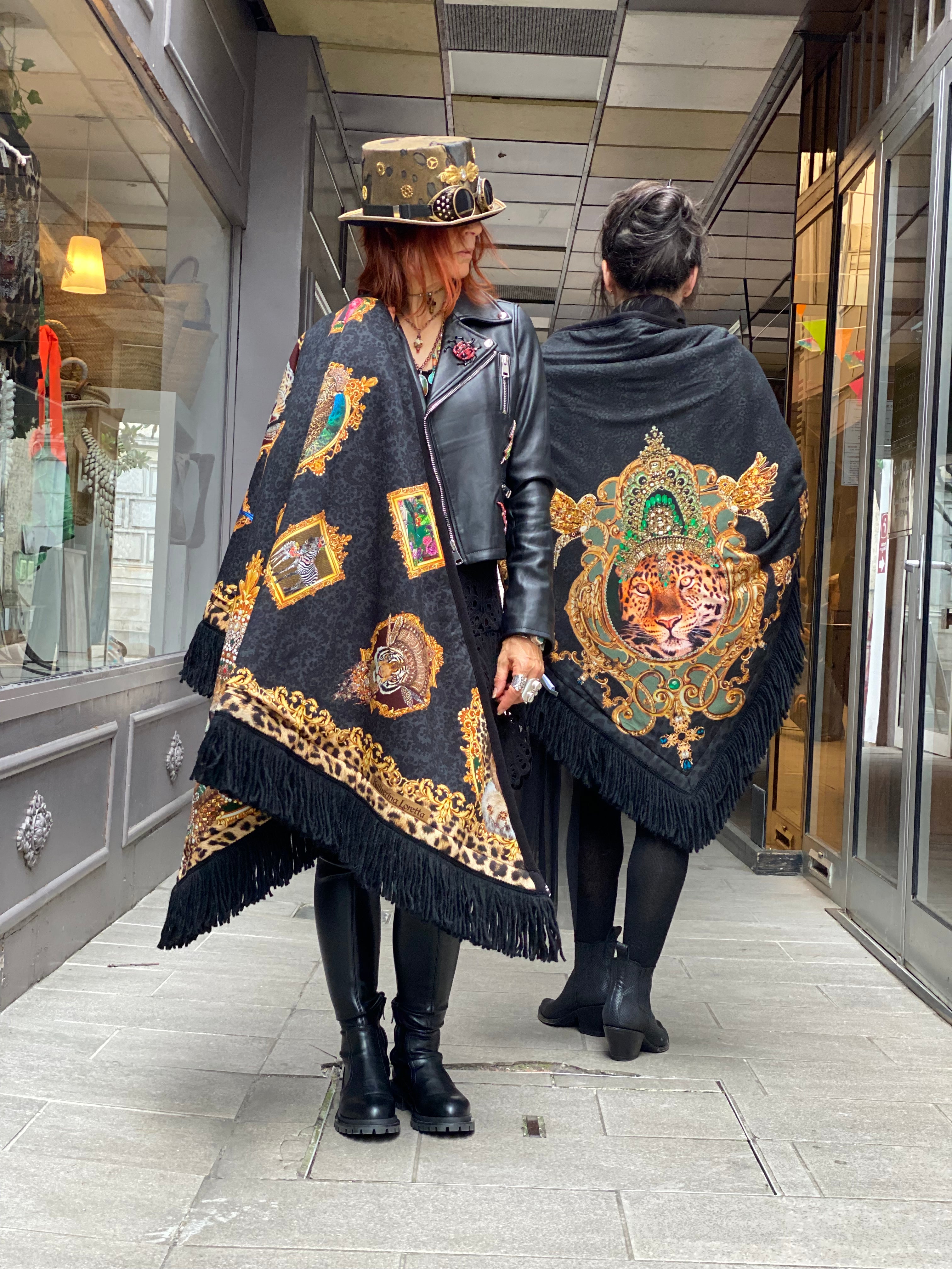 Jungle Art Katherina Loretta Buckle Poncho