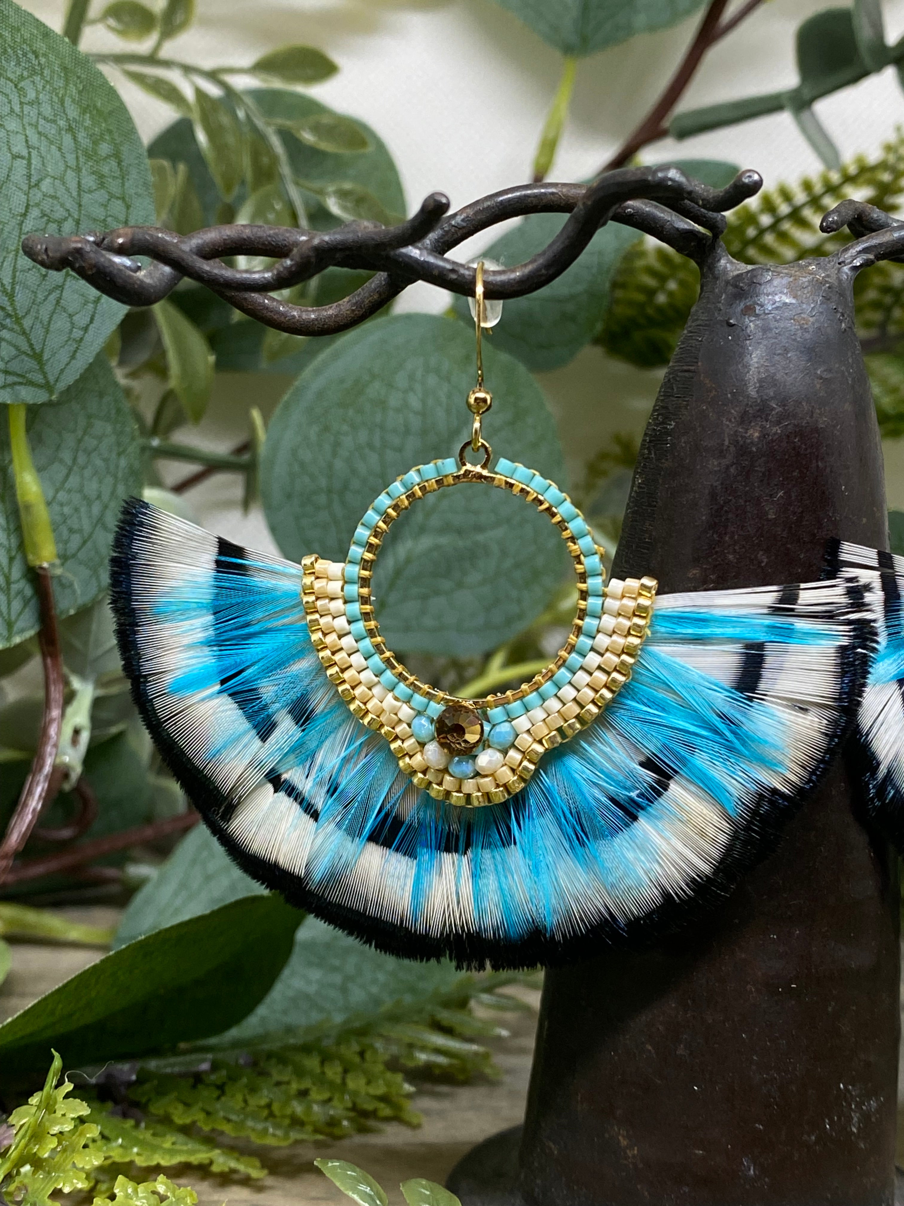 Boucles d’oreilles plumes Hypnochic