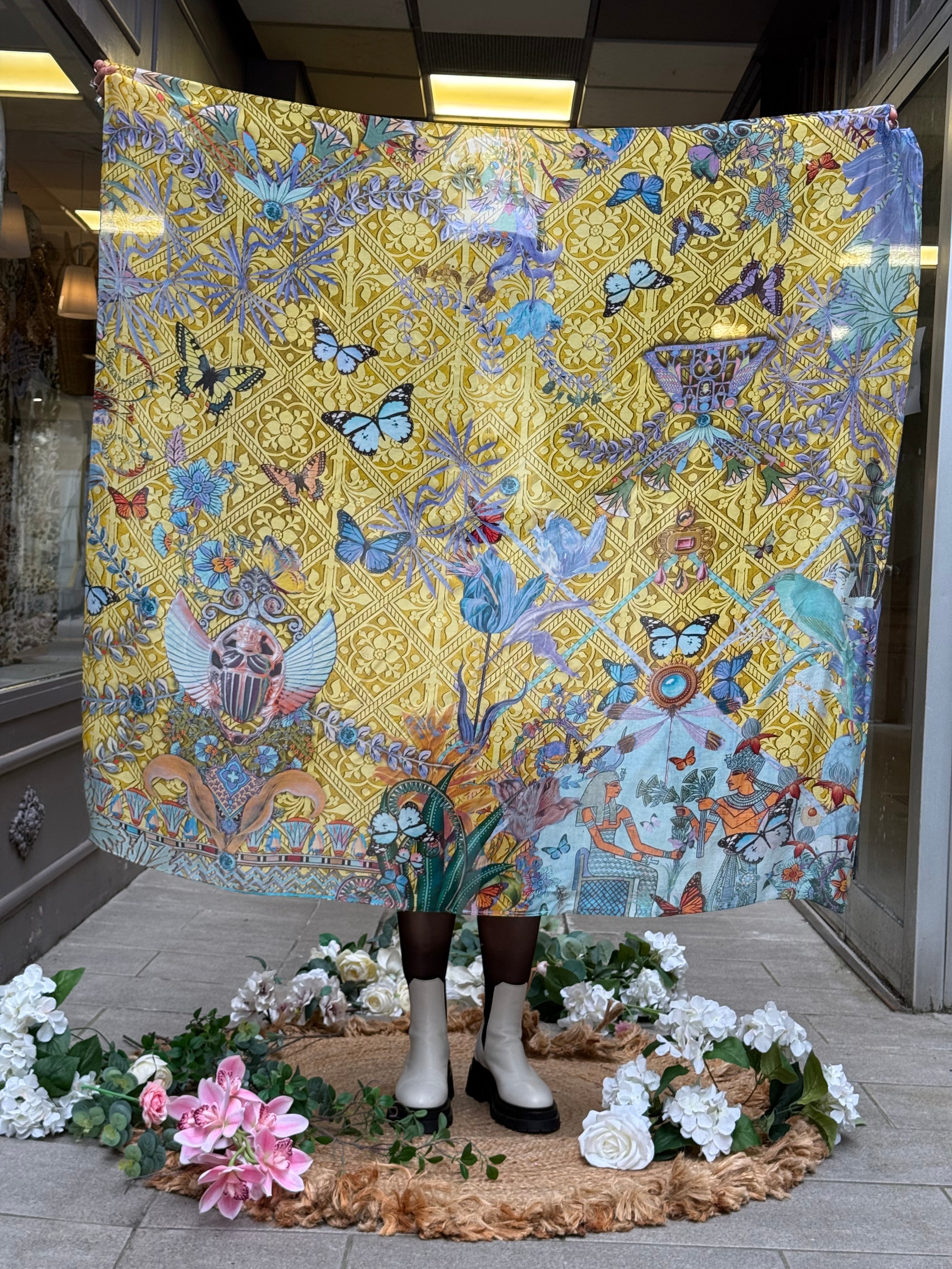 Grand Carré Modal Néfertiti Soleil Brokante