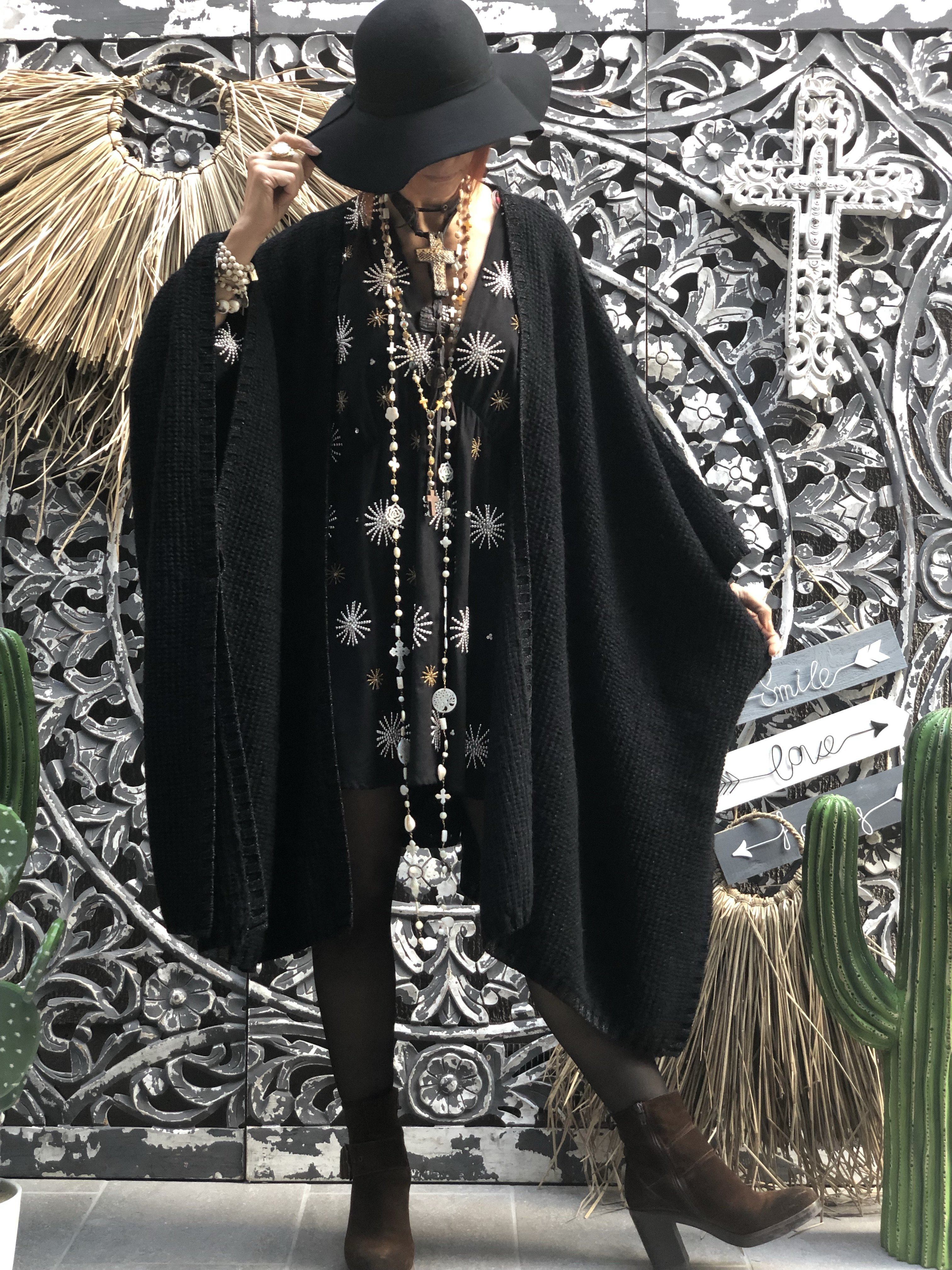 Ginette Black Sundress Shawl