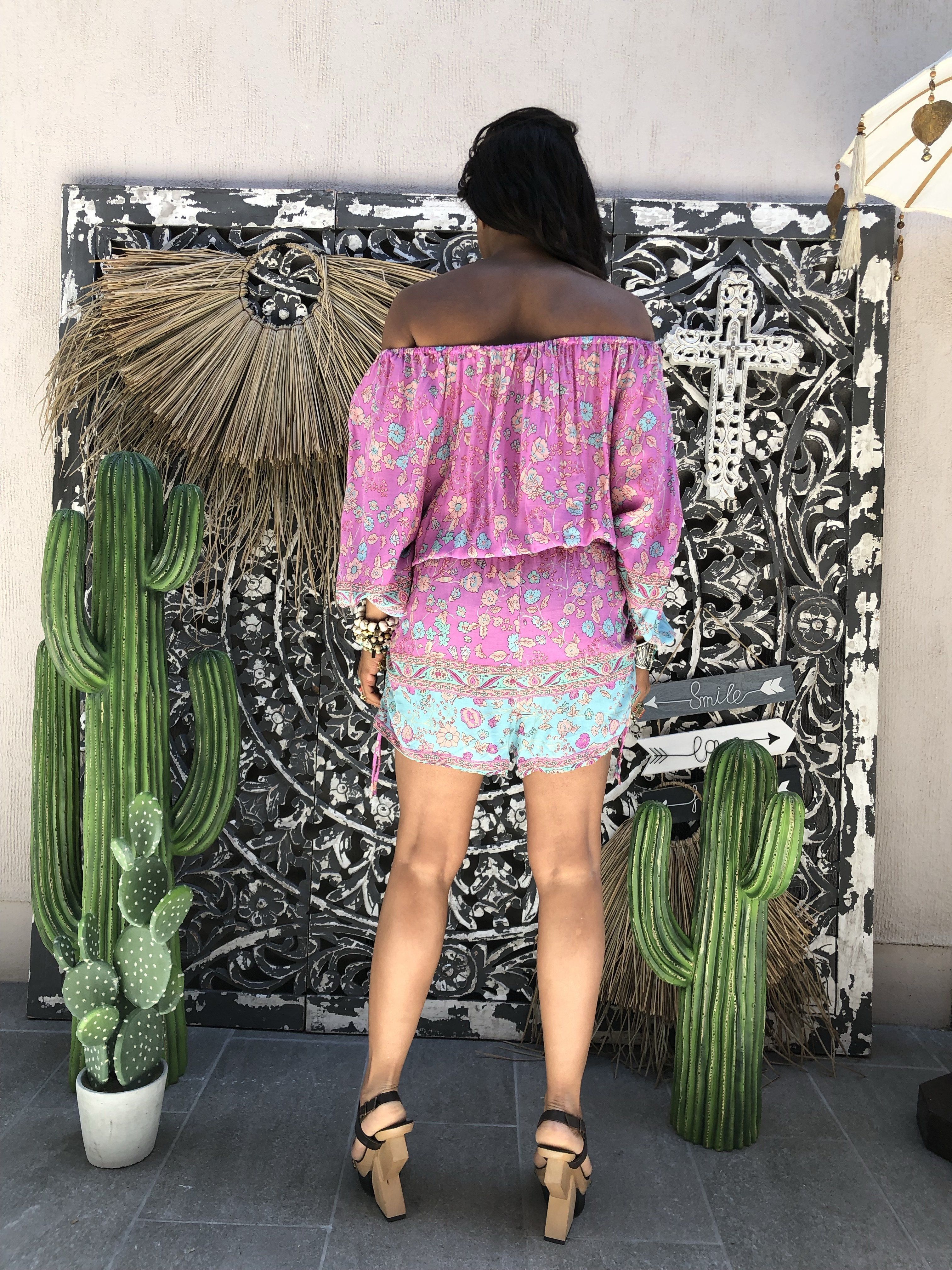 Short Sand Coachella Jumpsuit