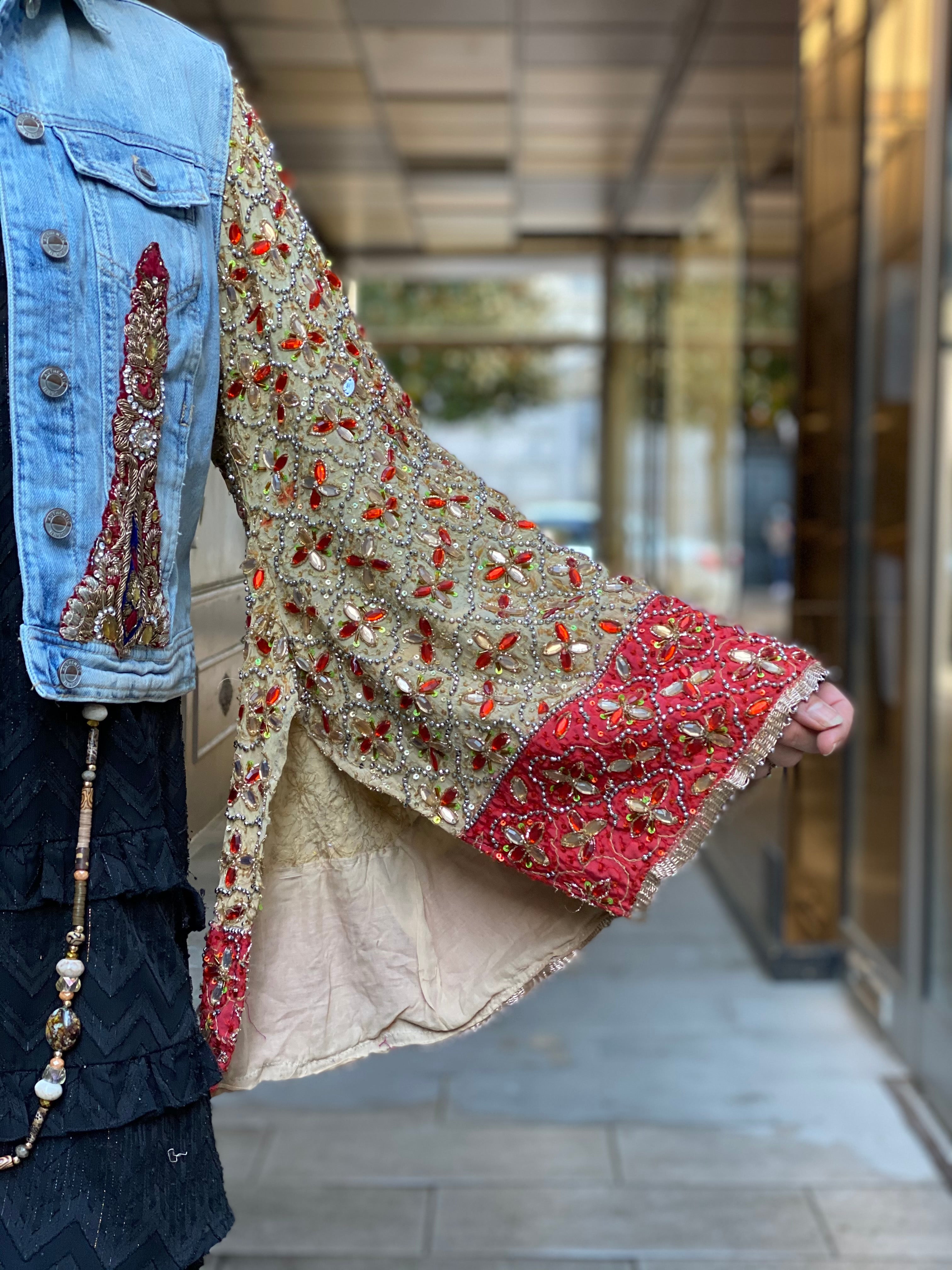 Mamz'elle Zoé Jean Saree Jacket