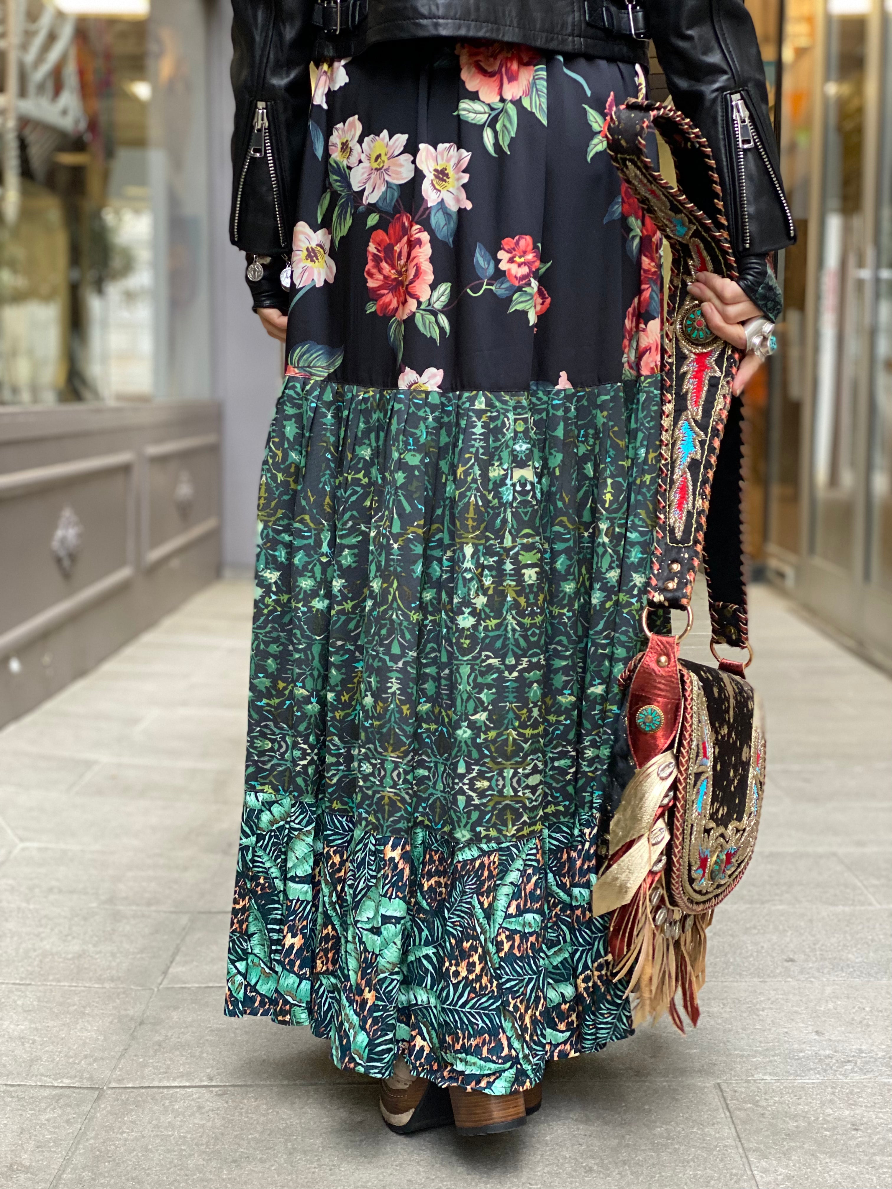 Pirate Flower long skirt