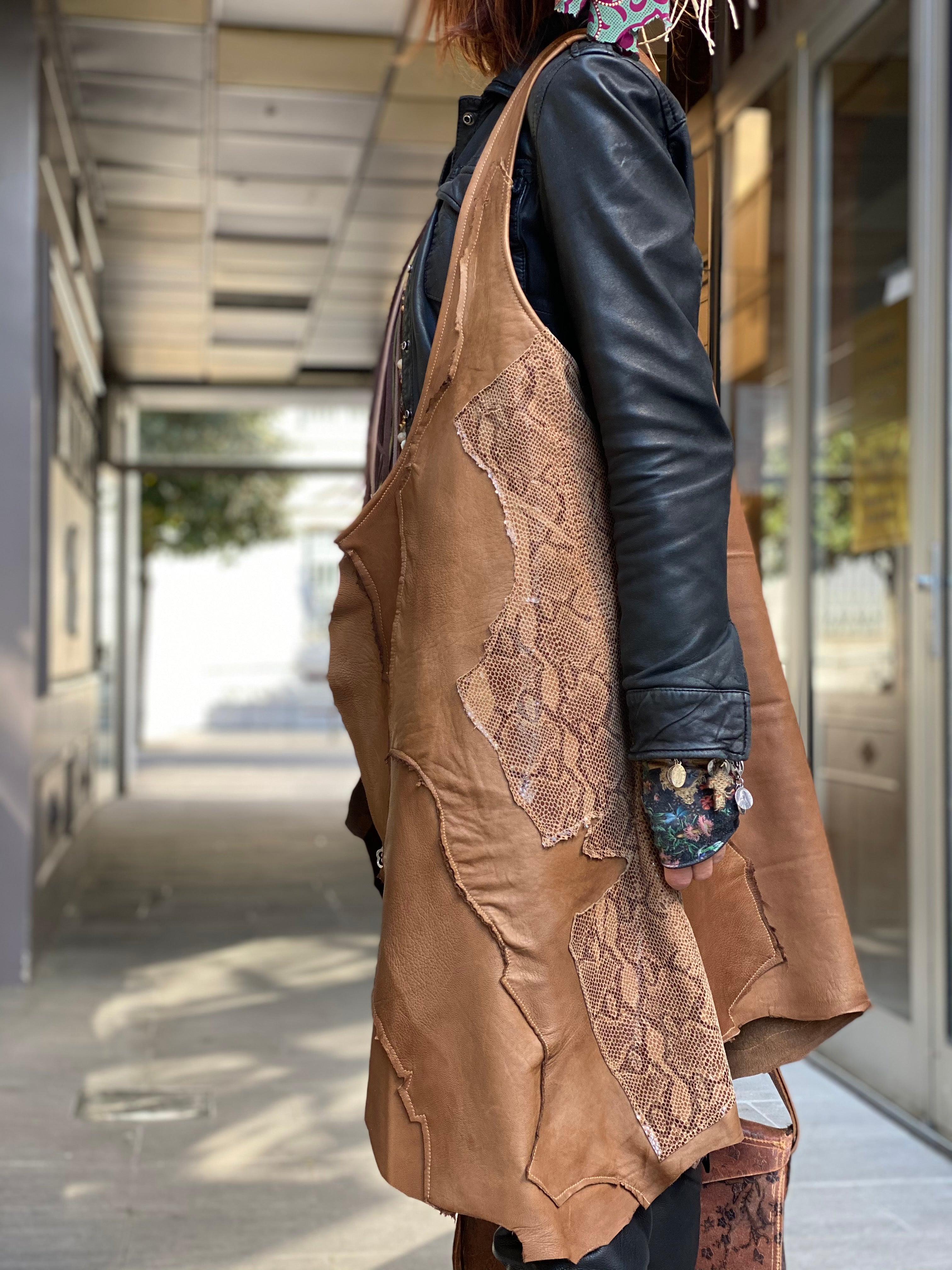 Gilet cuir Lennon Iguan Atypikskin