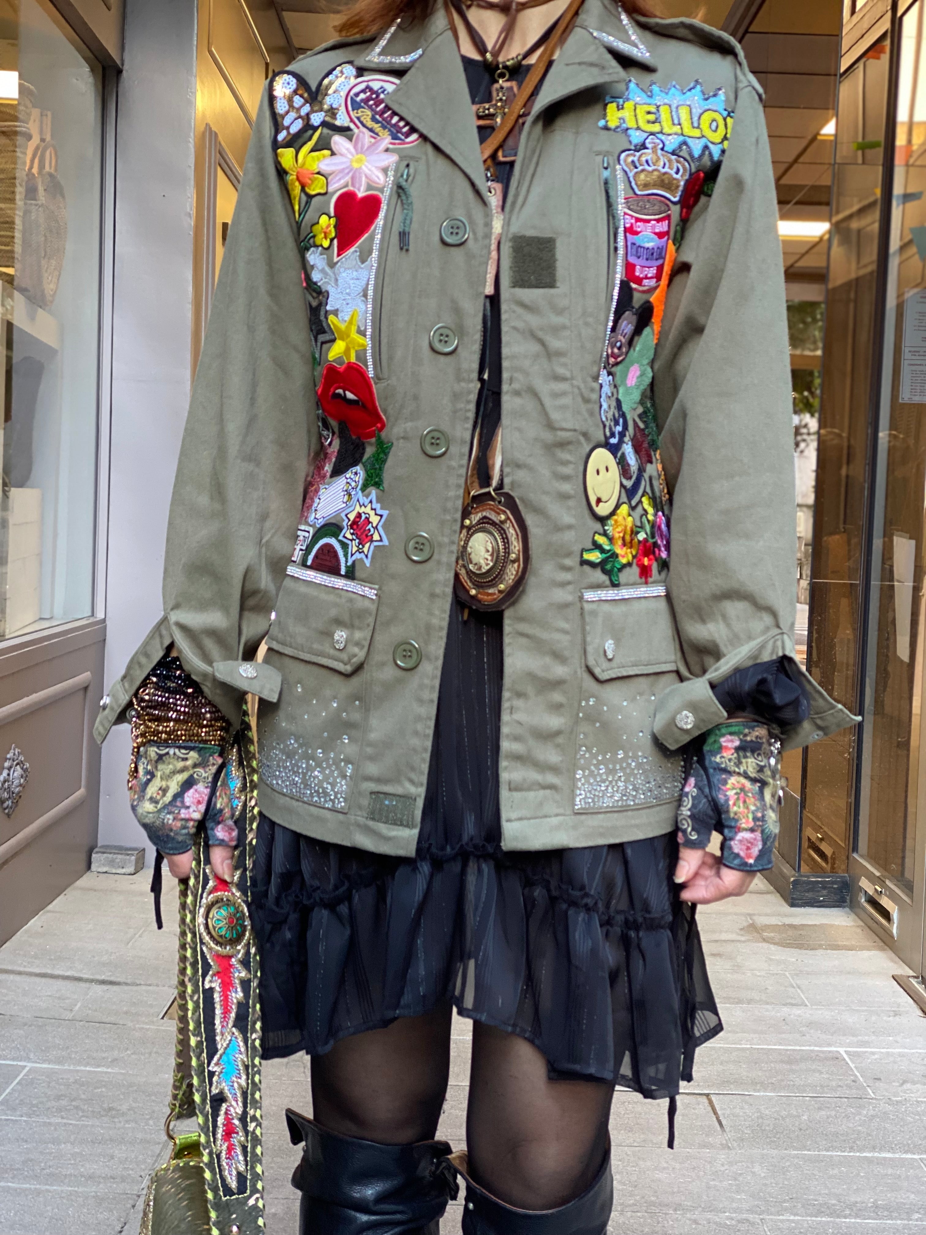 Veste militaire Custom Poupée de Soie