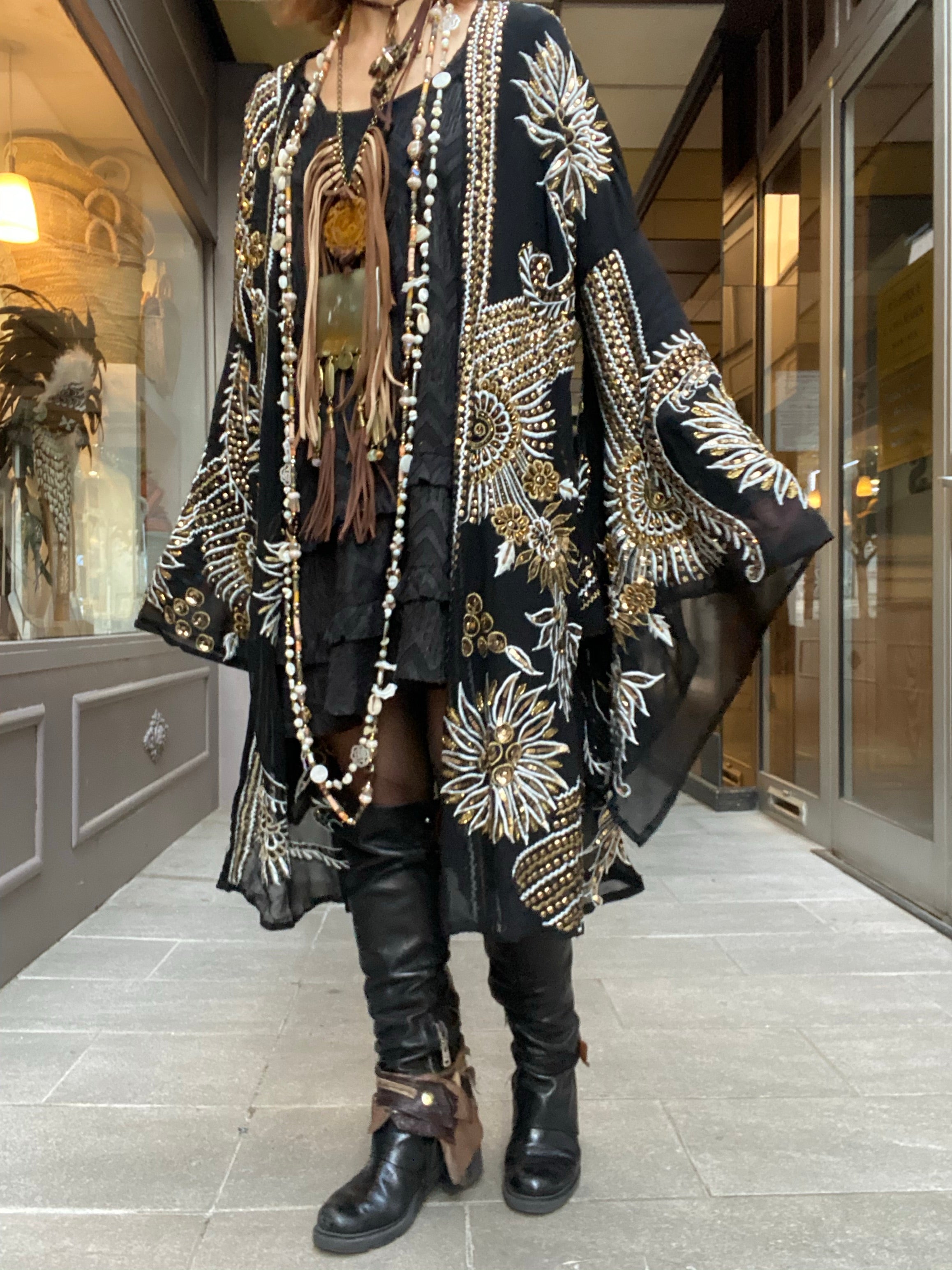 Short embroidered kimono Mamz'elle Zoé
