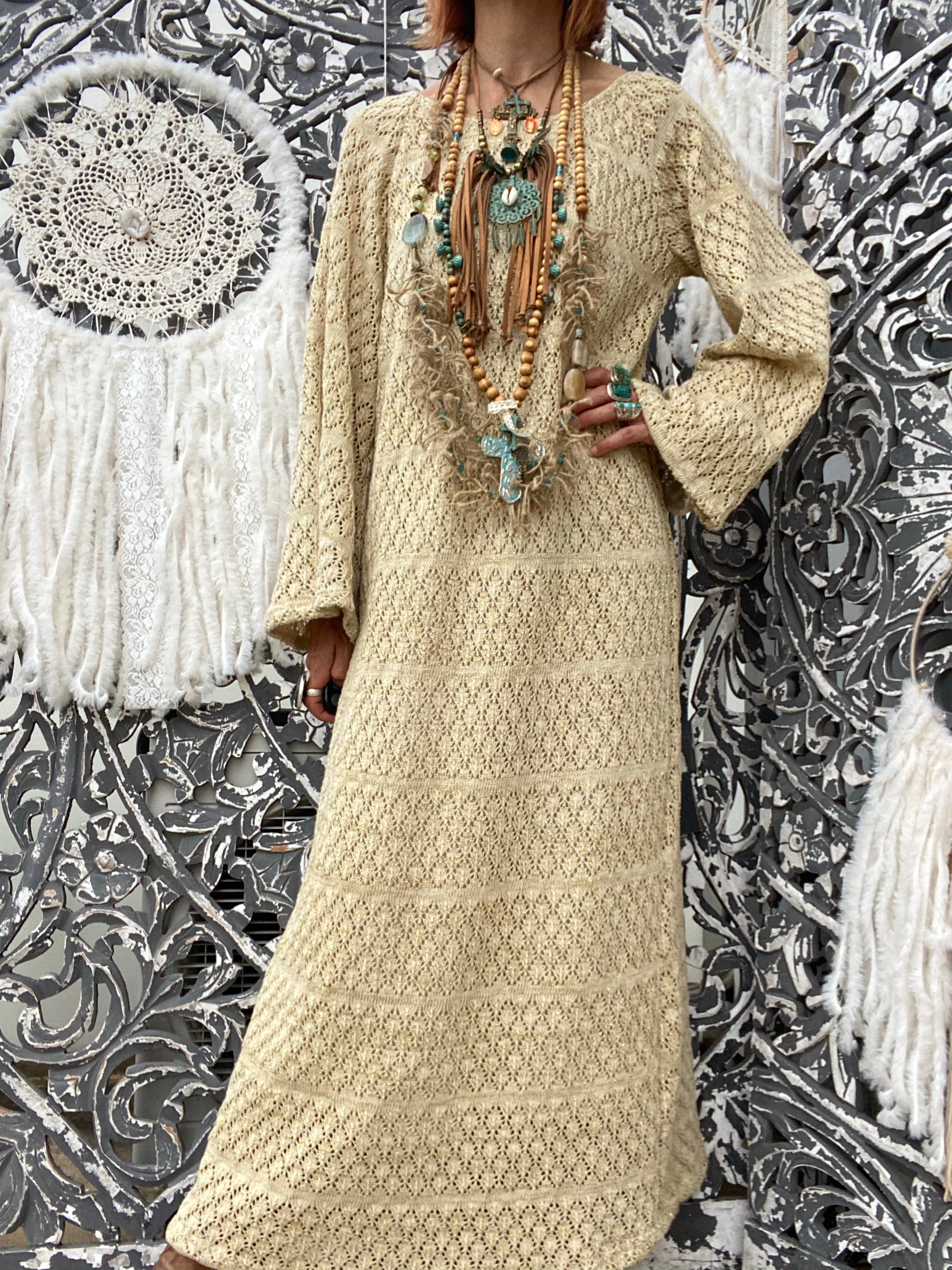 Dress India Long Costarica Gold Sundress