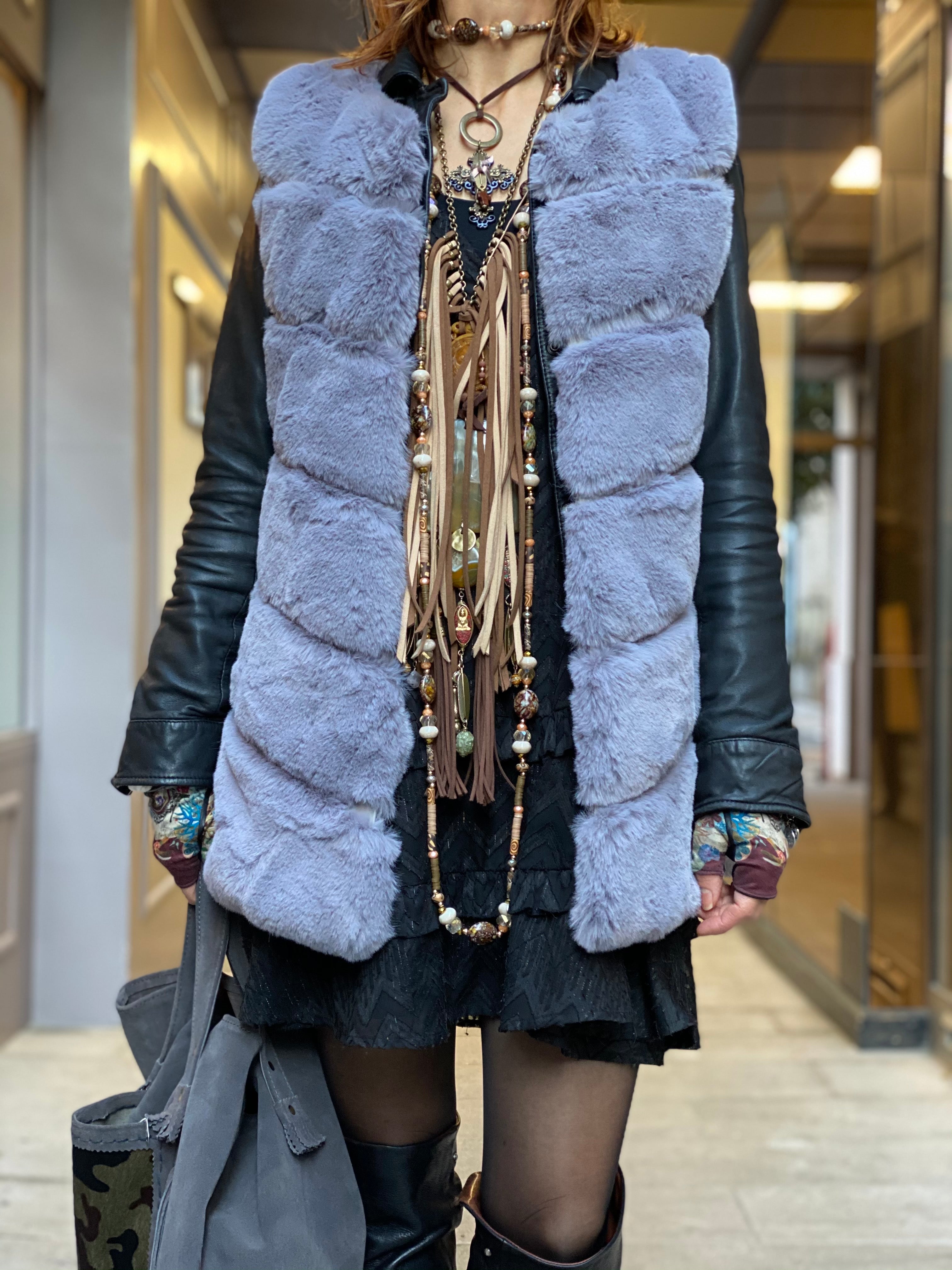 Faux Fur Silk Doll Vest