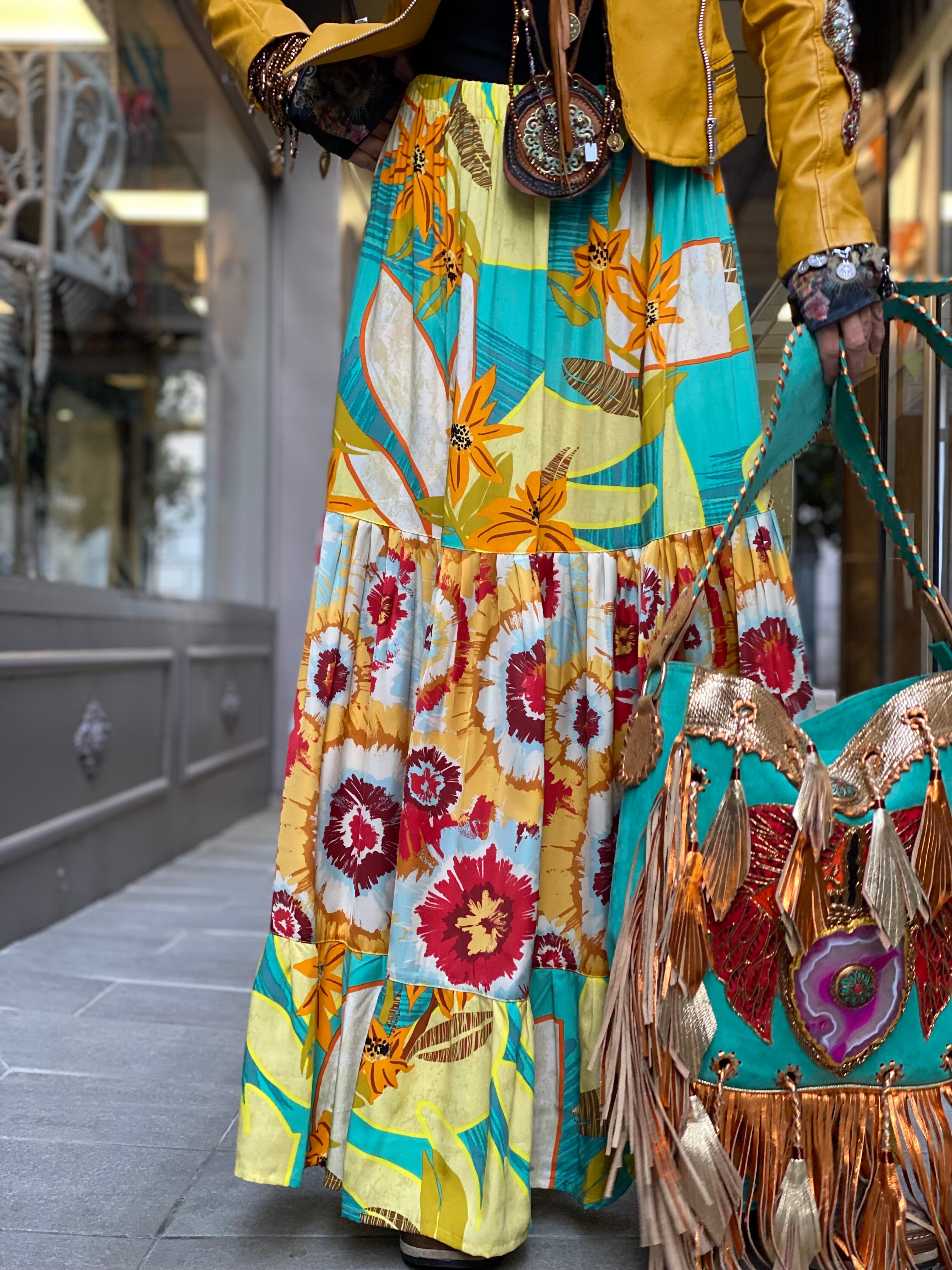 Pirate Flower long skirt