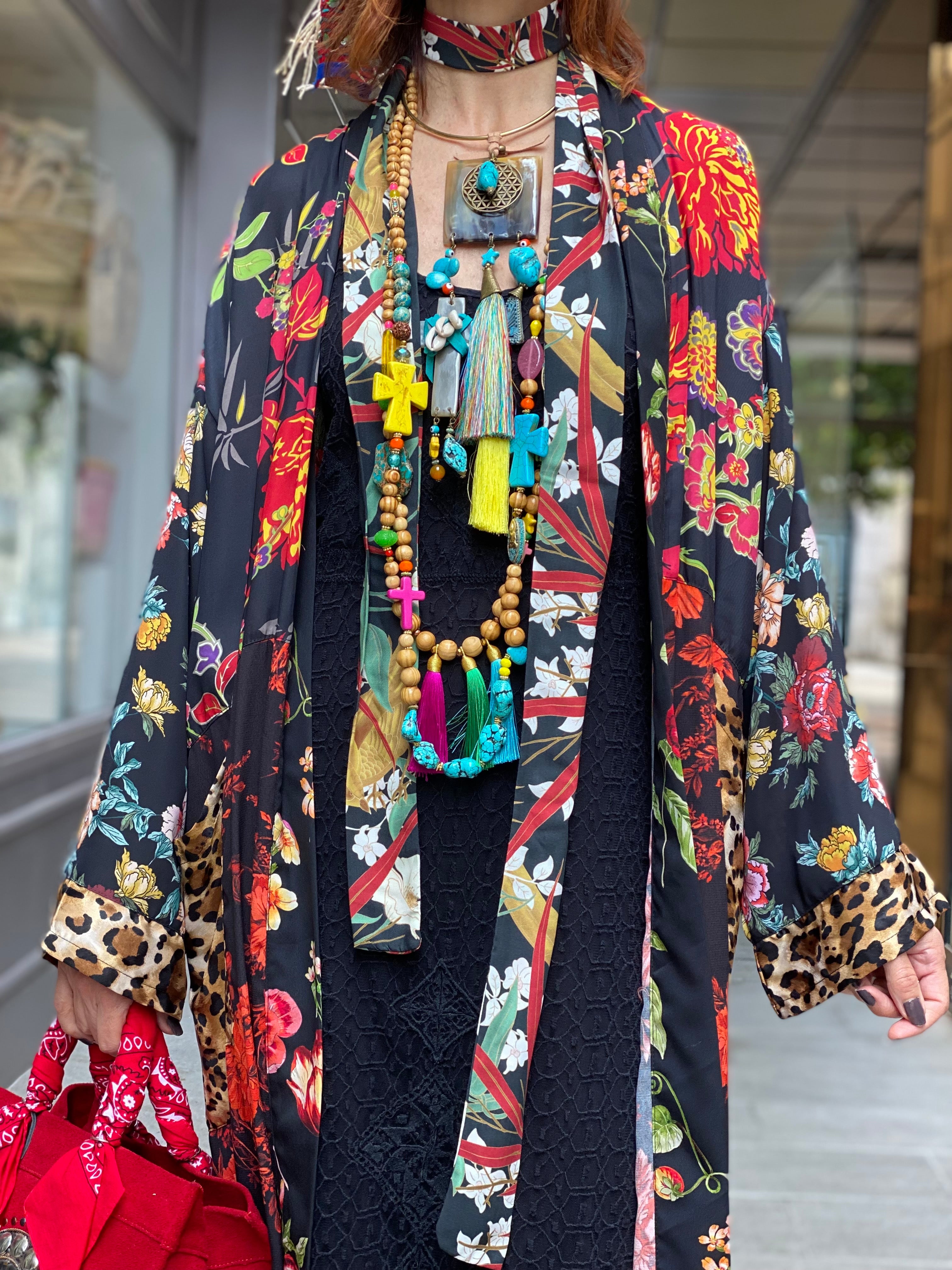 Kimono Long Fleur de Pirate