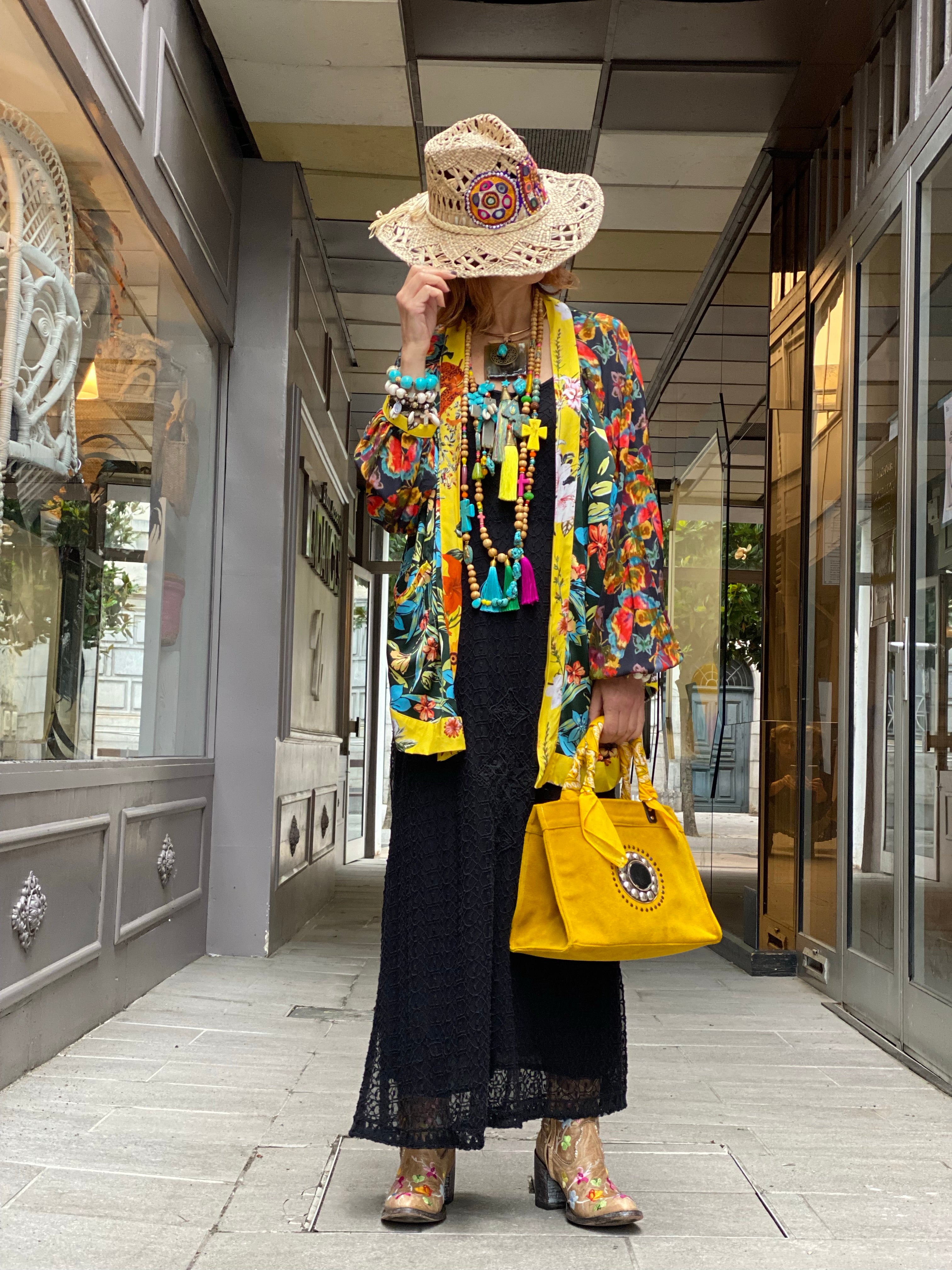 Kimono court Fleur de Pirate