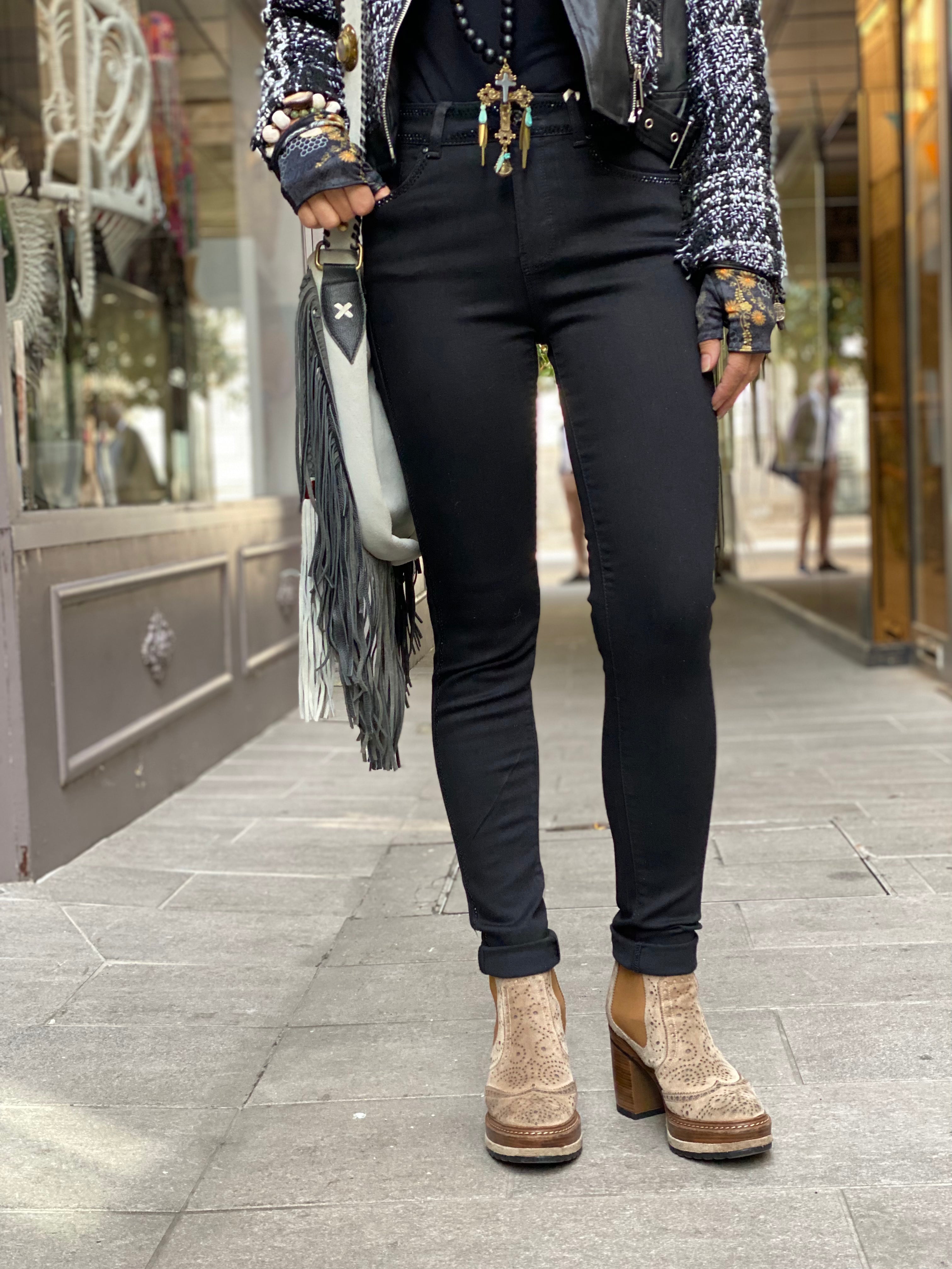 Fracomina Black Skinny Jeans