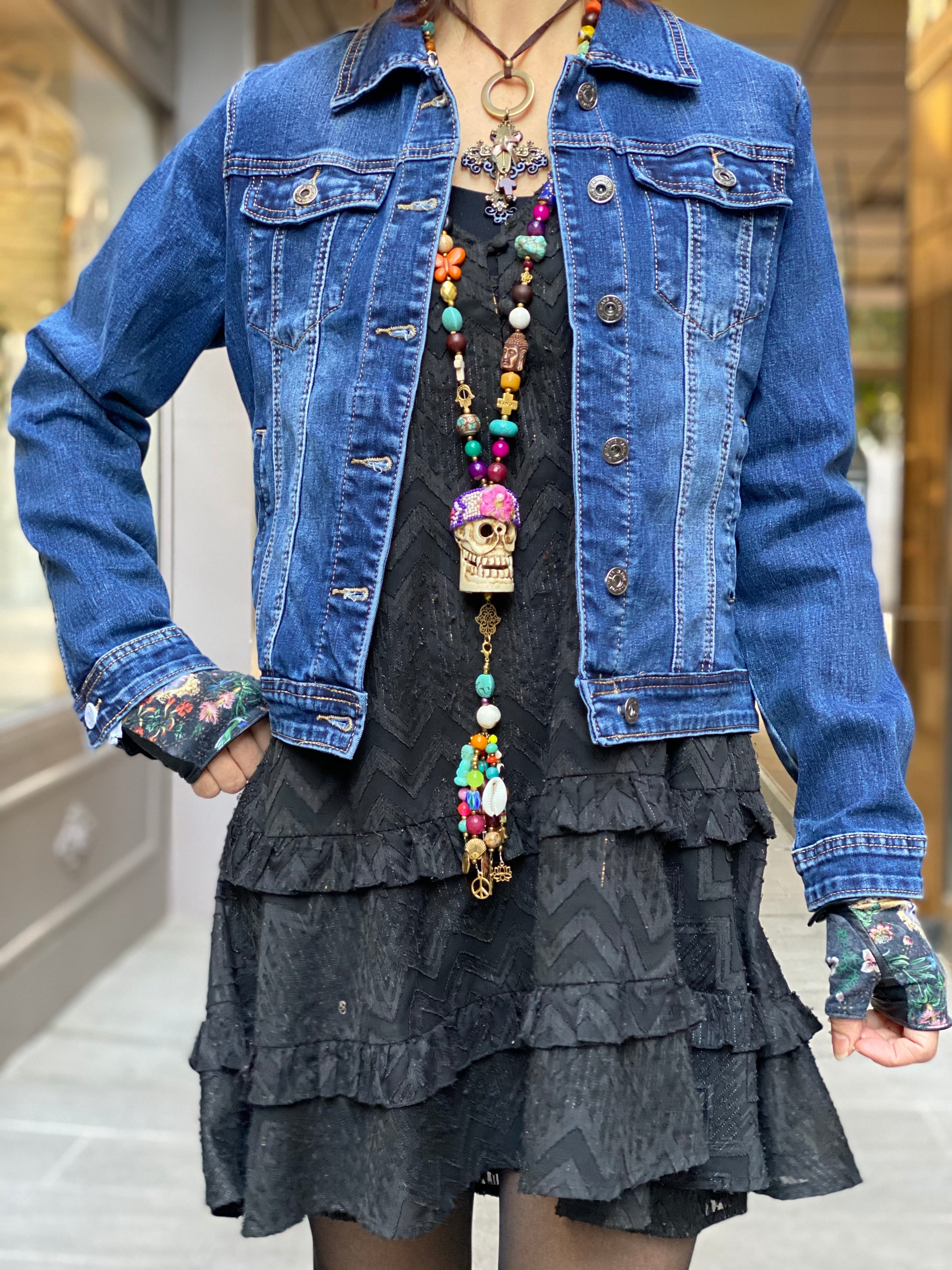 Mamz'elle Zoé Jean Saree Jacket