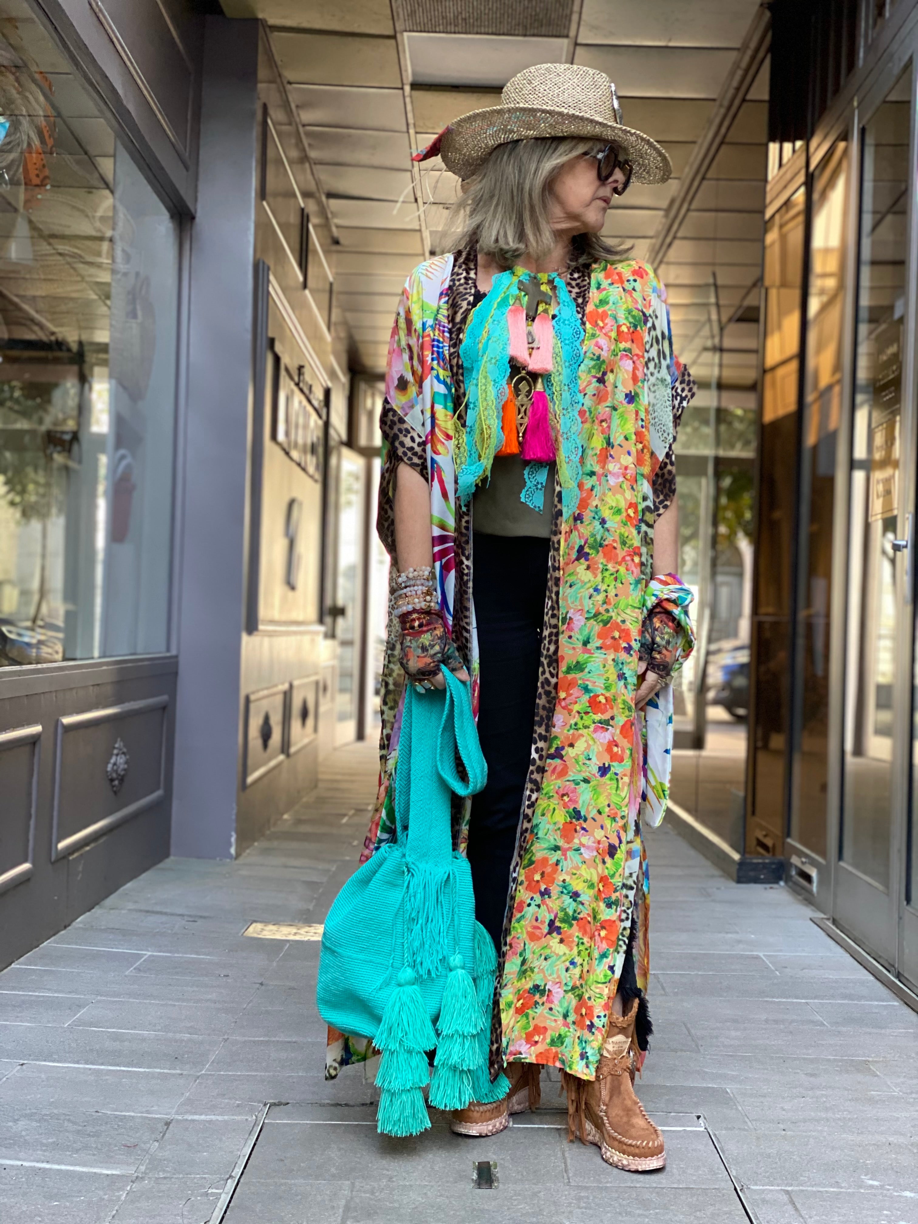 Kimono Long Fleur de Pirate