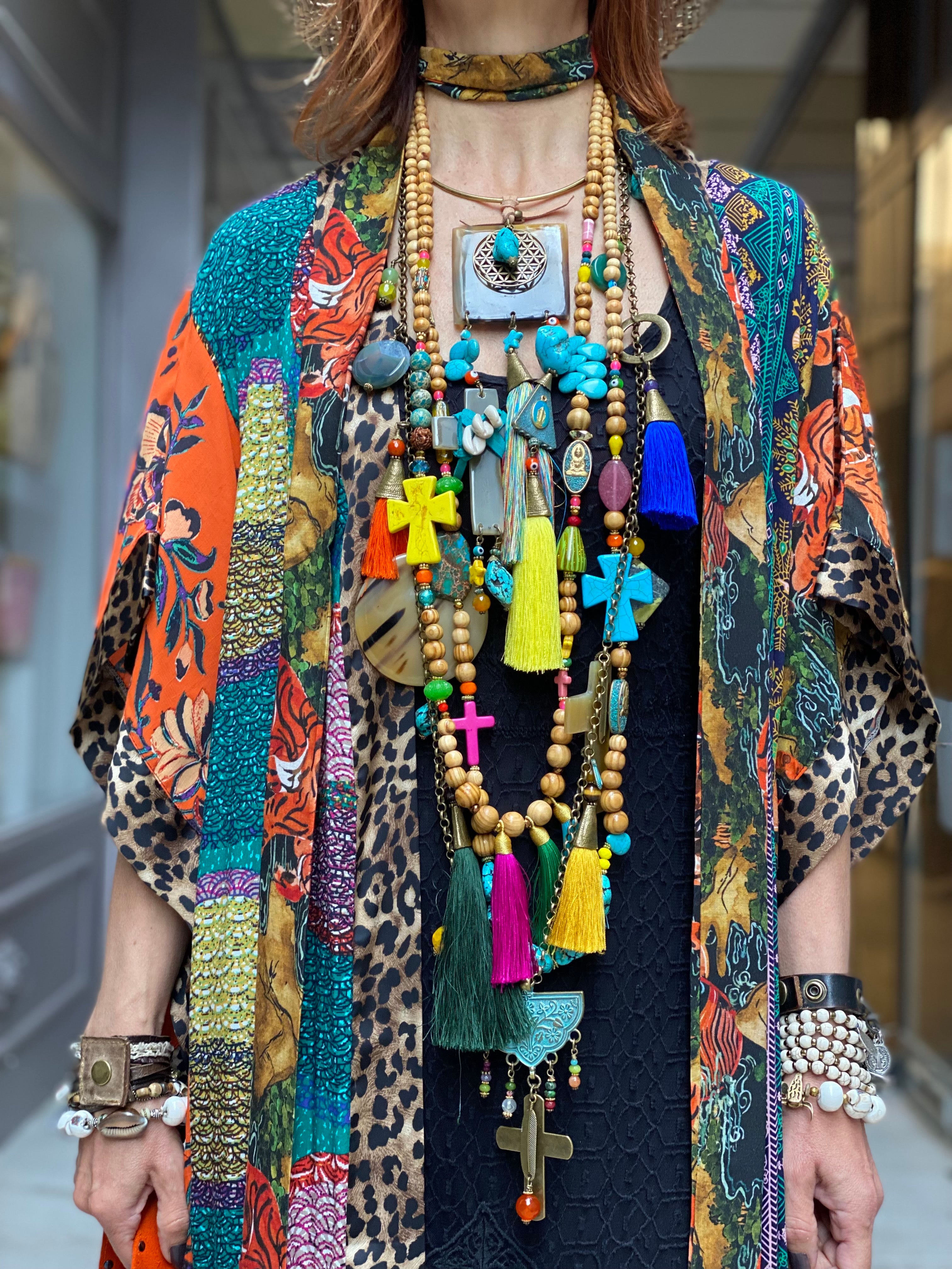 Kimono Long Fleur de Pirate