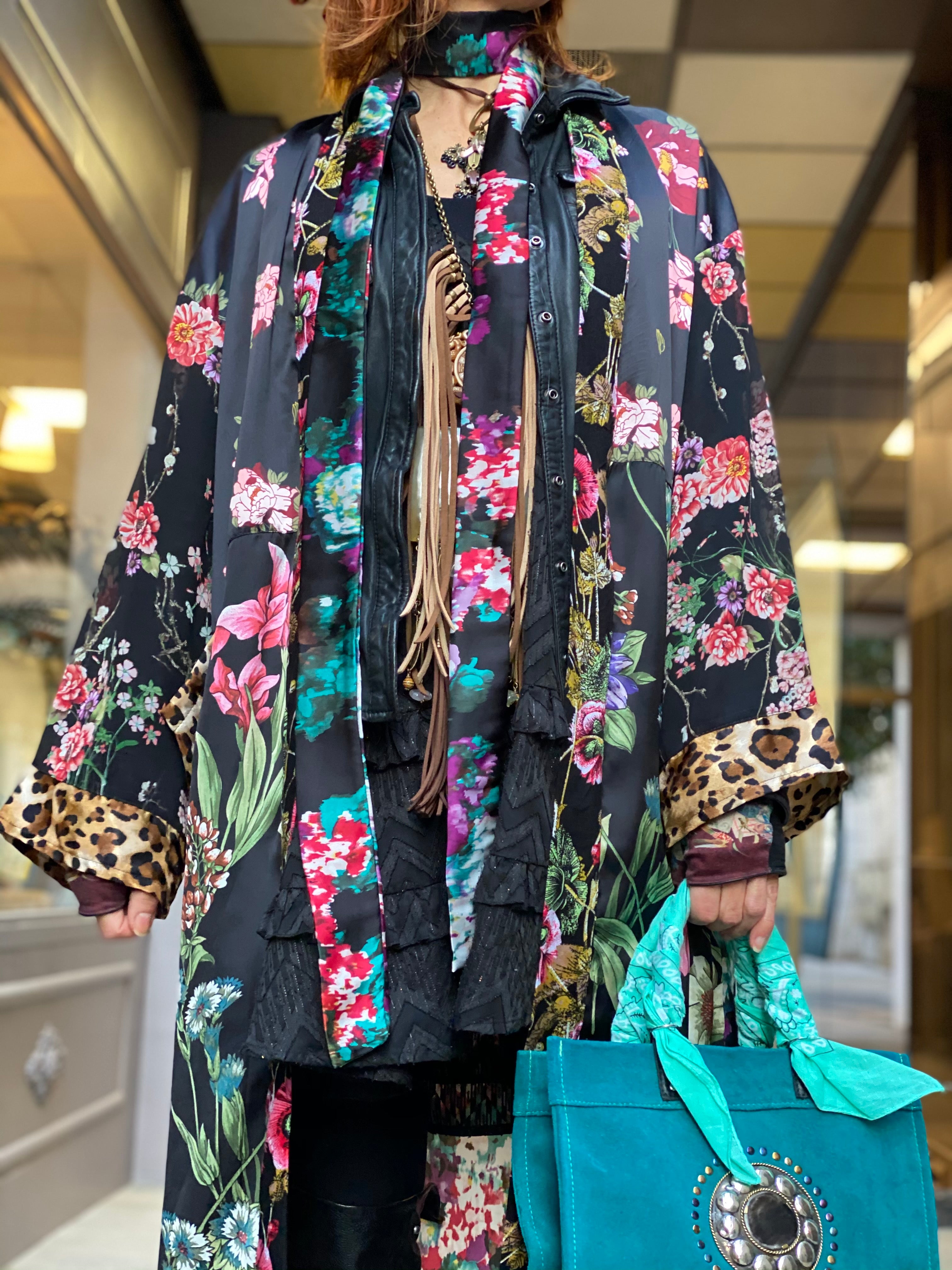 Pirate Flower Long Kimono