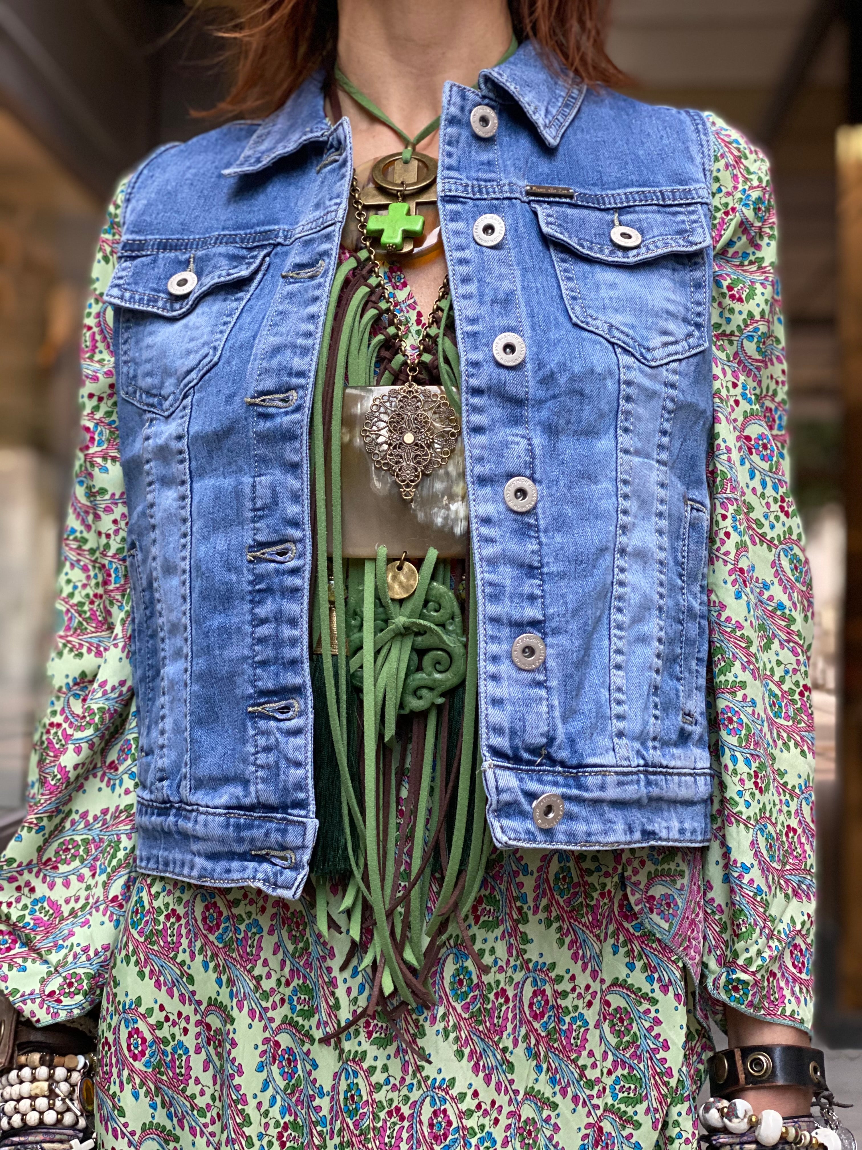 Mamz'elle Zoé Jean Saree Vest