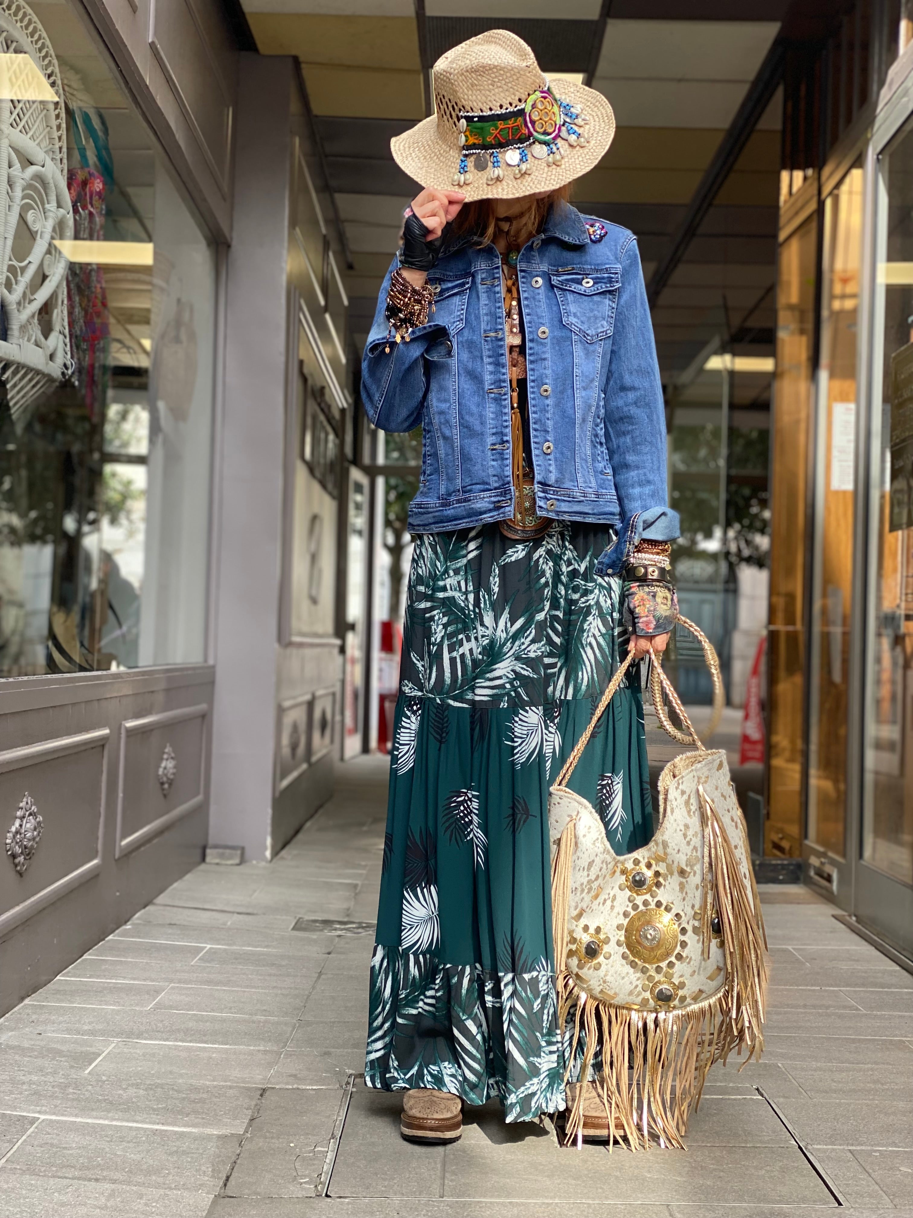 Pirate Flower long skirt