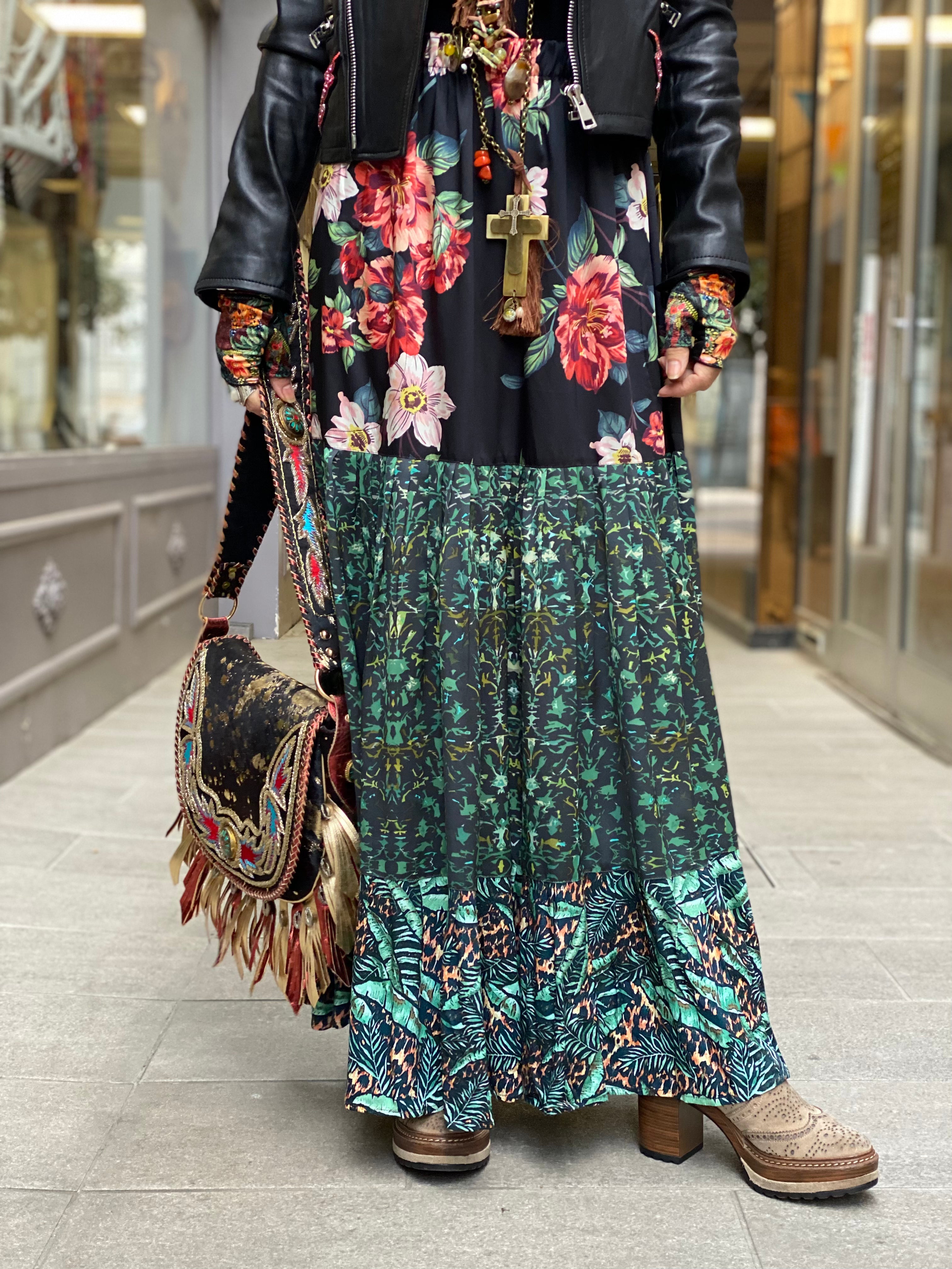 Pirate Flower long skirt